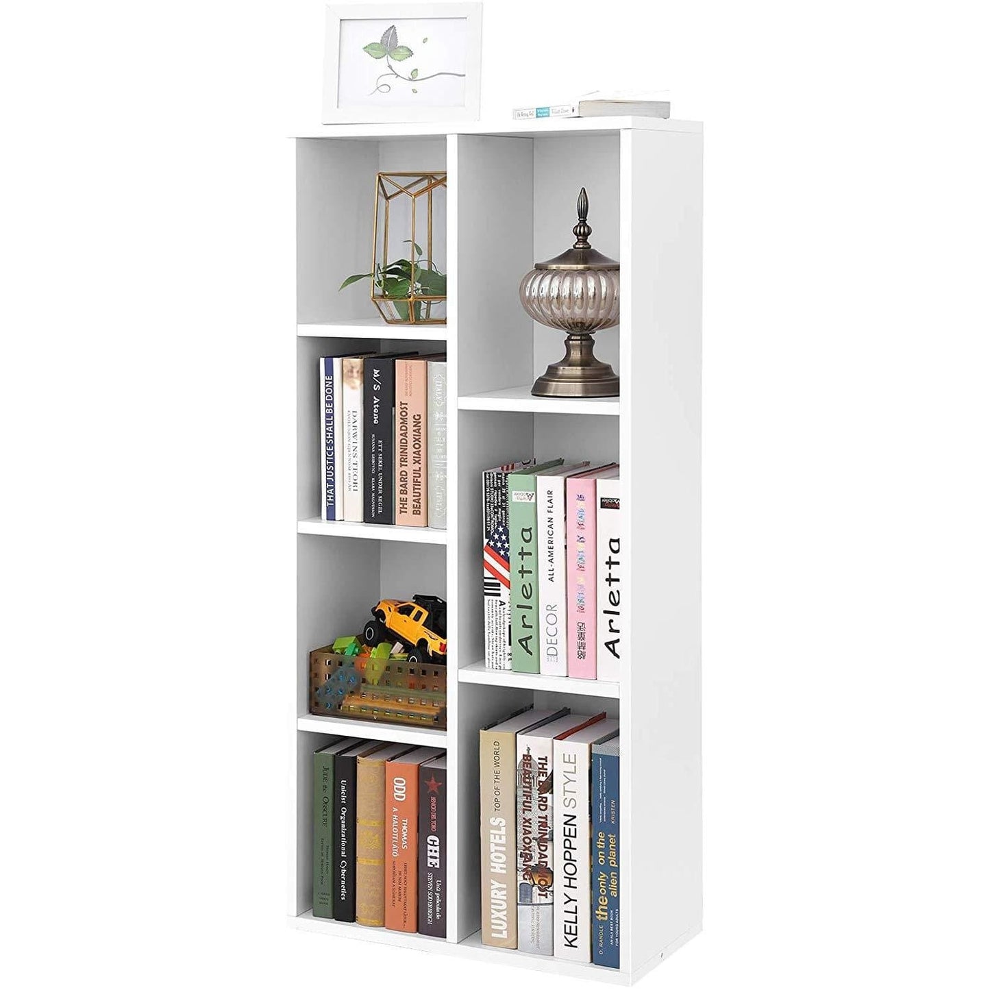 Nancy's Postuno Boekenkast - Wandkast - Vakkenkast - Opbergkast - Wit - ± 50 x 25 x 105 cm
