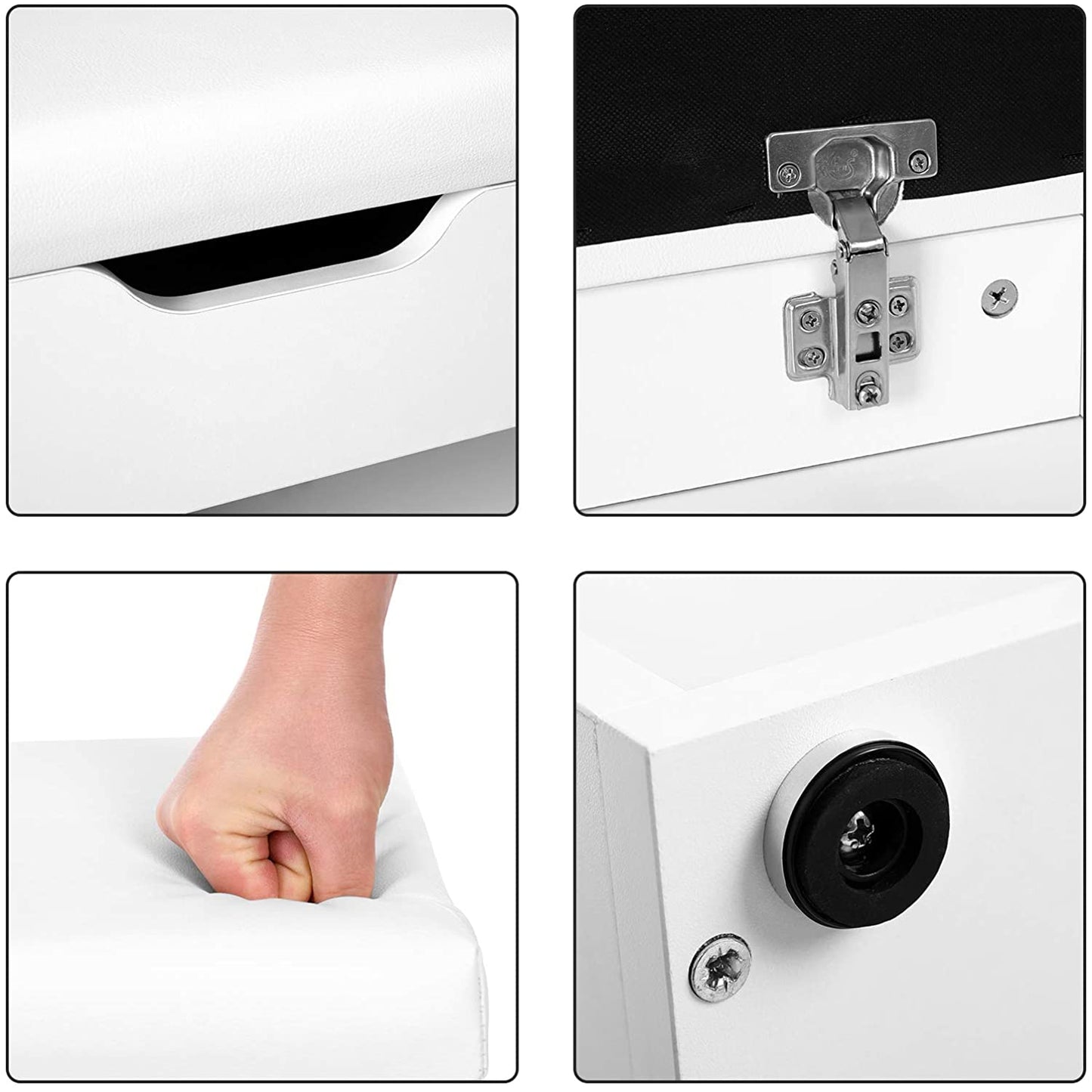 Nancy's Schoenenkast - Schoenenrek - Gewatteerde Zitschoenenbank 60 x 30 x 44 cm