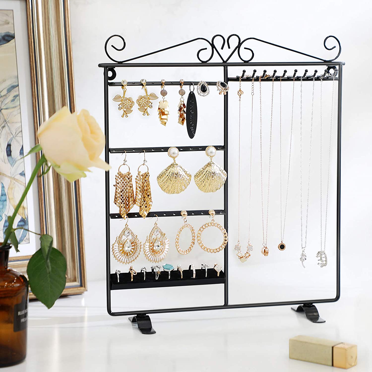 Nancy's Ephraim Sieradenhouder - Wandrek - Sieraden Standaard - Juwelenhouder - Frame - Zwart