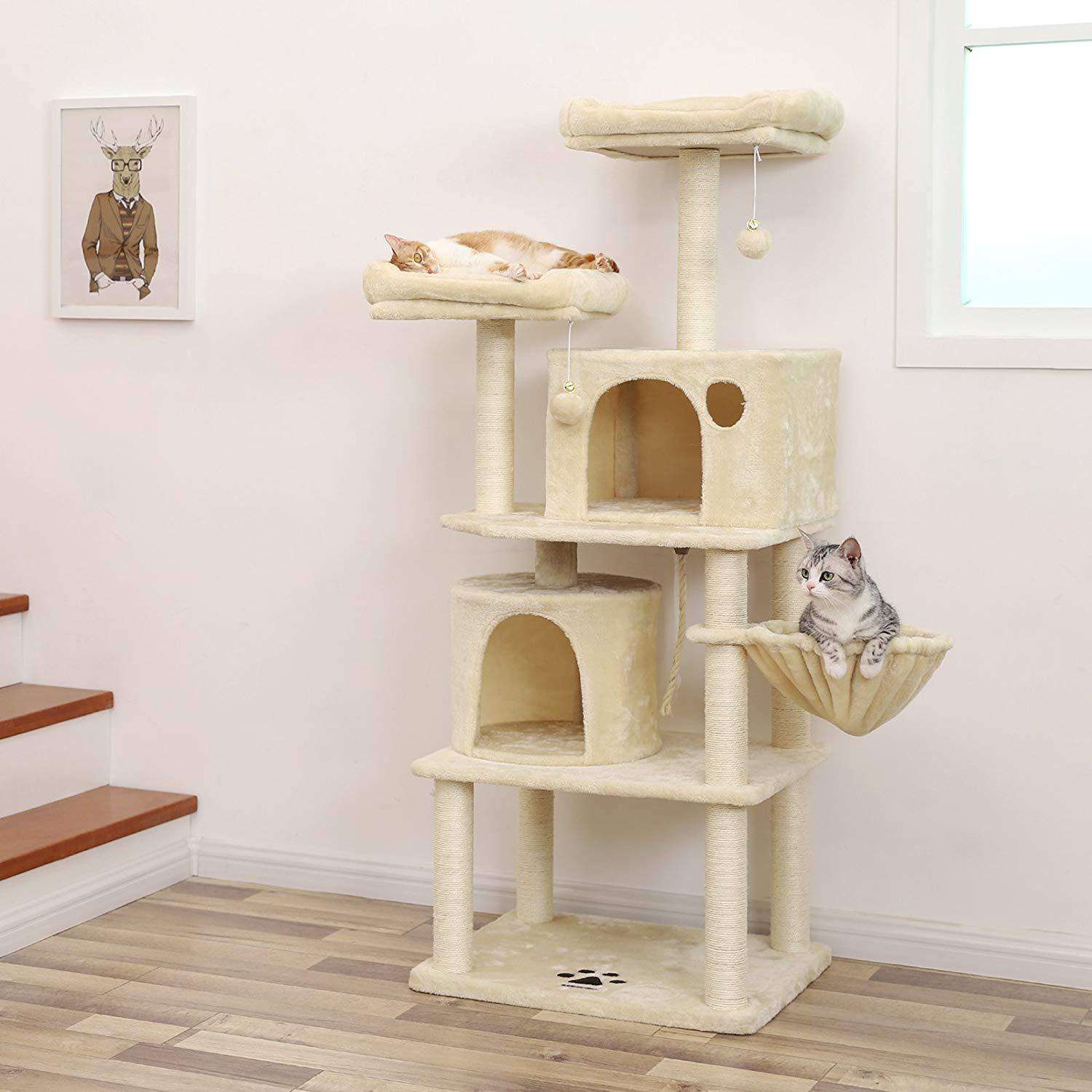 Nancy's Klimboom Voor Katten - Krabpaal - Kattenhuis Met Hangmat - Kattenboom XL - Kattenhuis - Krabpaal - Krabpalen voor Katten