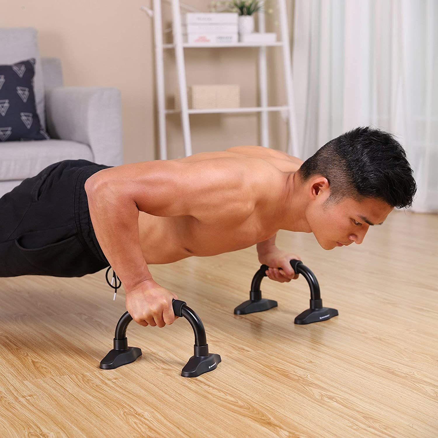 Nancy's Torrey Opdruksteun - Push-Up Standaard - Grip - Staal - Zwart