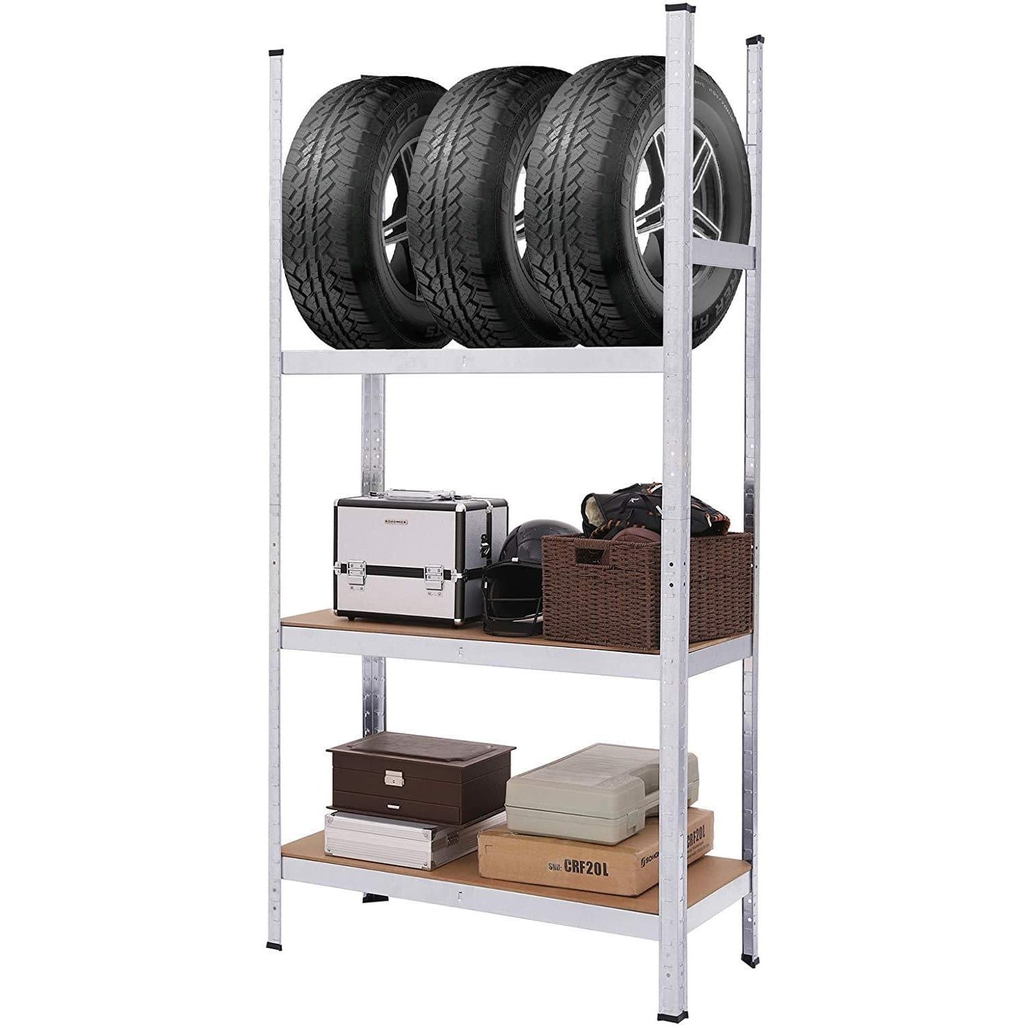 Nancy's Magazijnstelling - Stellingkasten - Werkbank - Opbergrek - Voor in Garage, Kelder of Schuur - Stelling Voor Opslag van Gereedschap - 180 x 90 x 40 cm - Max. Draagkracht: 875 KG