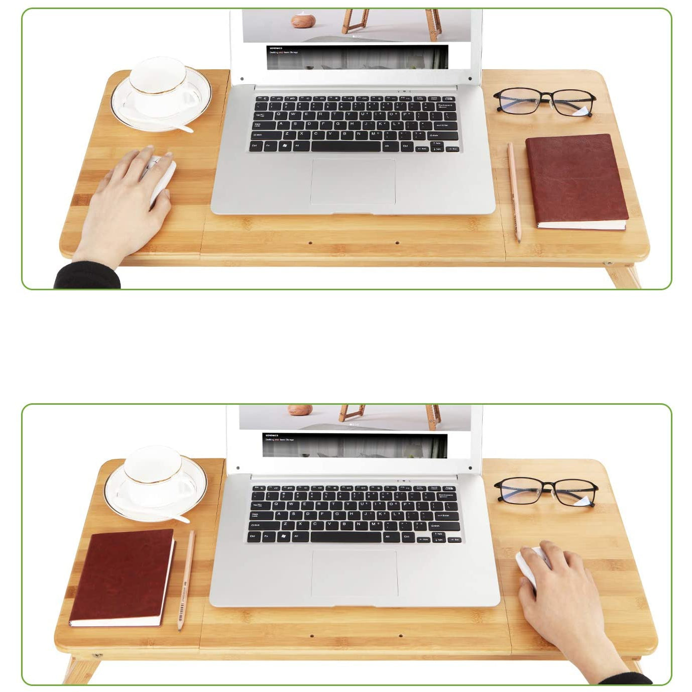 Nancy's Karuza Laptoptafel - Laptopstandaard - In hoogte verstelbaar - Bamboe