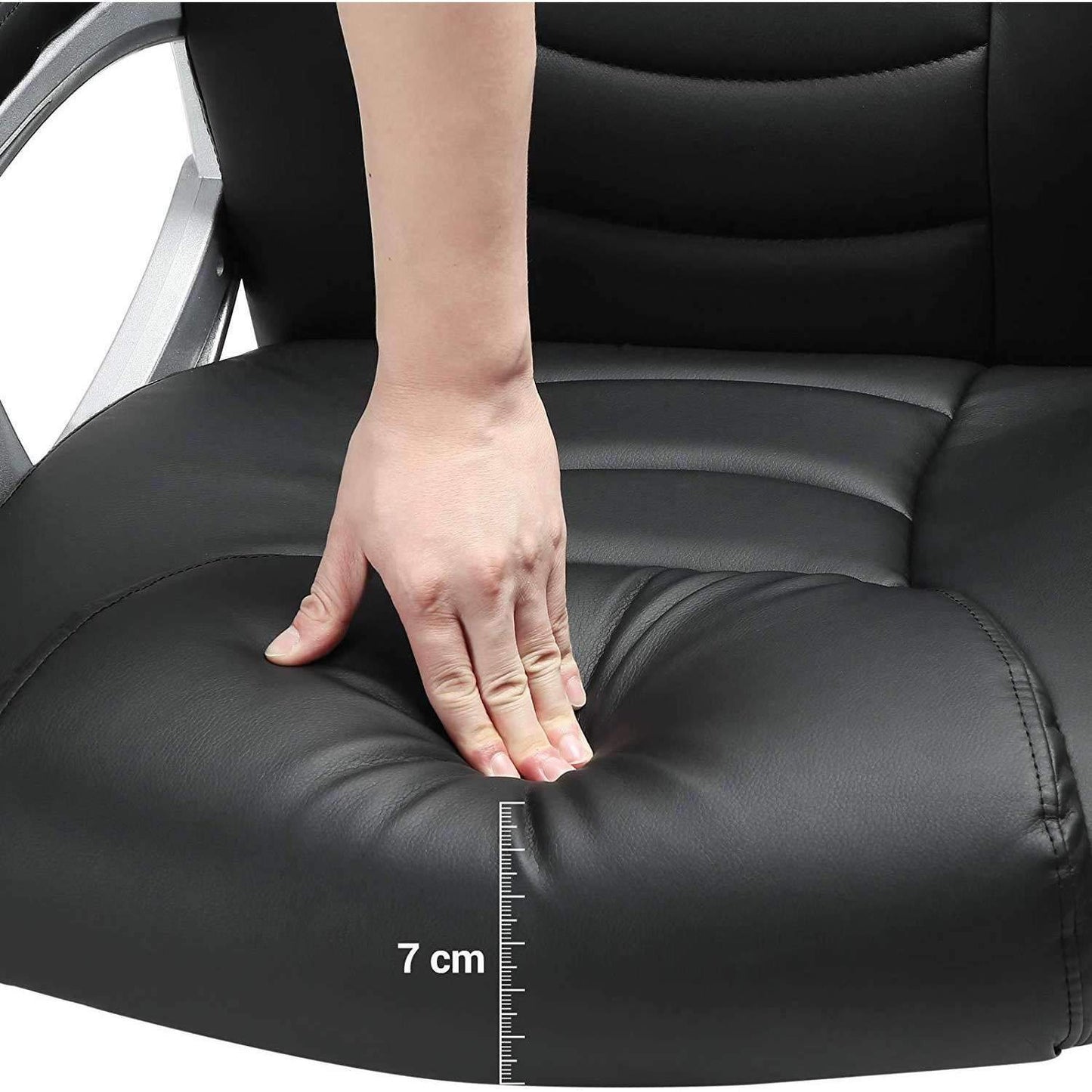 Nancy's Manhattan Luxe Design Manager Bureaustoel - Ergonomische Directiestoel - Kunstleer - Zware Belasting