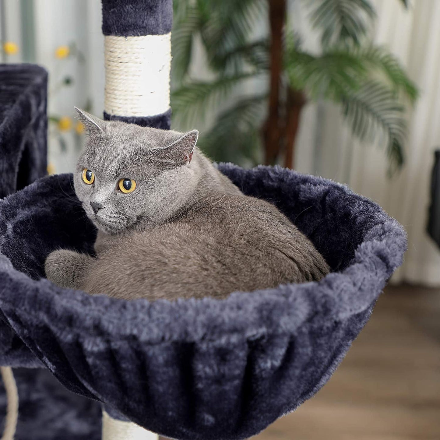 Nancy's XXL Pershore Krabpaal voor katten - Kattenboom - Rookgrijs - 50 x 50 x 164 cm