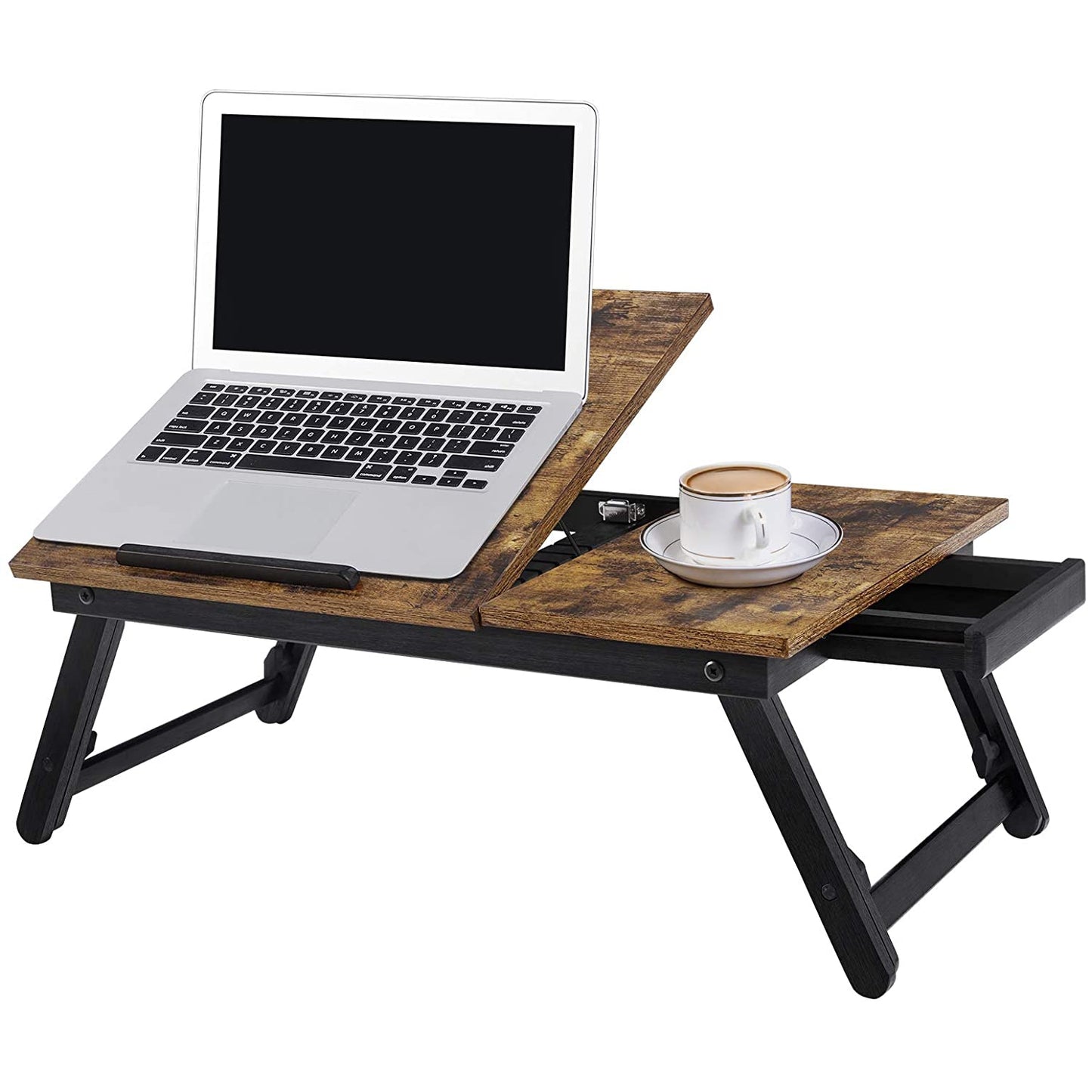 Nancy's Sandy Laptopstandaard - Laptopbureau - Ontbijttafel - In Hoogte Verstelbaar - Bruin