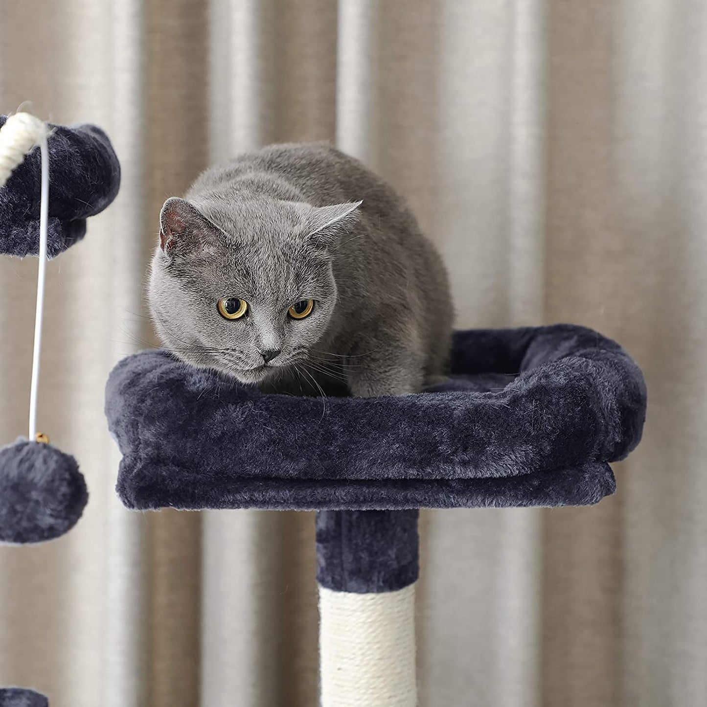 Nancy's XXL Pershore Krabpaal voor katten - Kattenboom - Rookgrijs - 50 x 50 x 164 cm