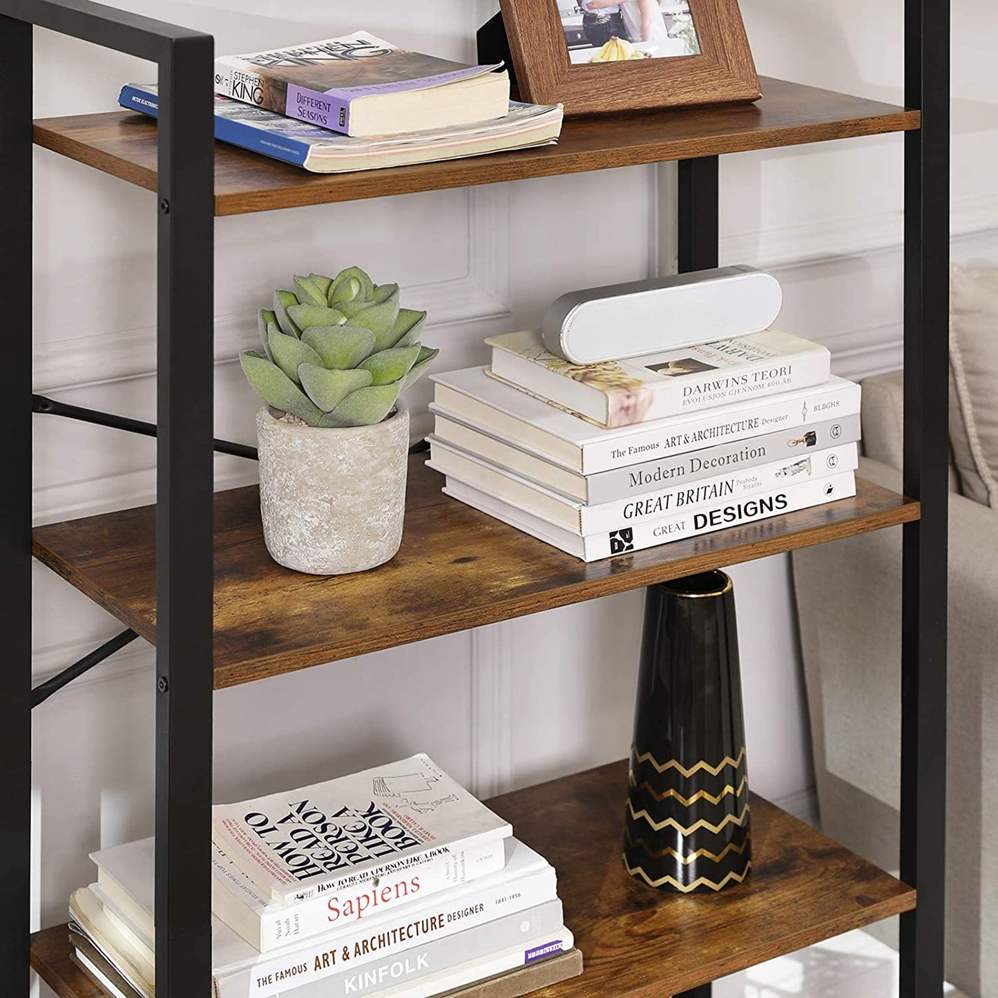 Nancy's Yumaro Wandkast - Boekenkast - Wandrek - Opbergkast - Vintage - ± 65 x 30 x 120 cm