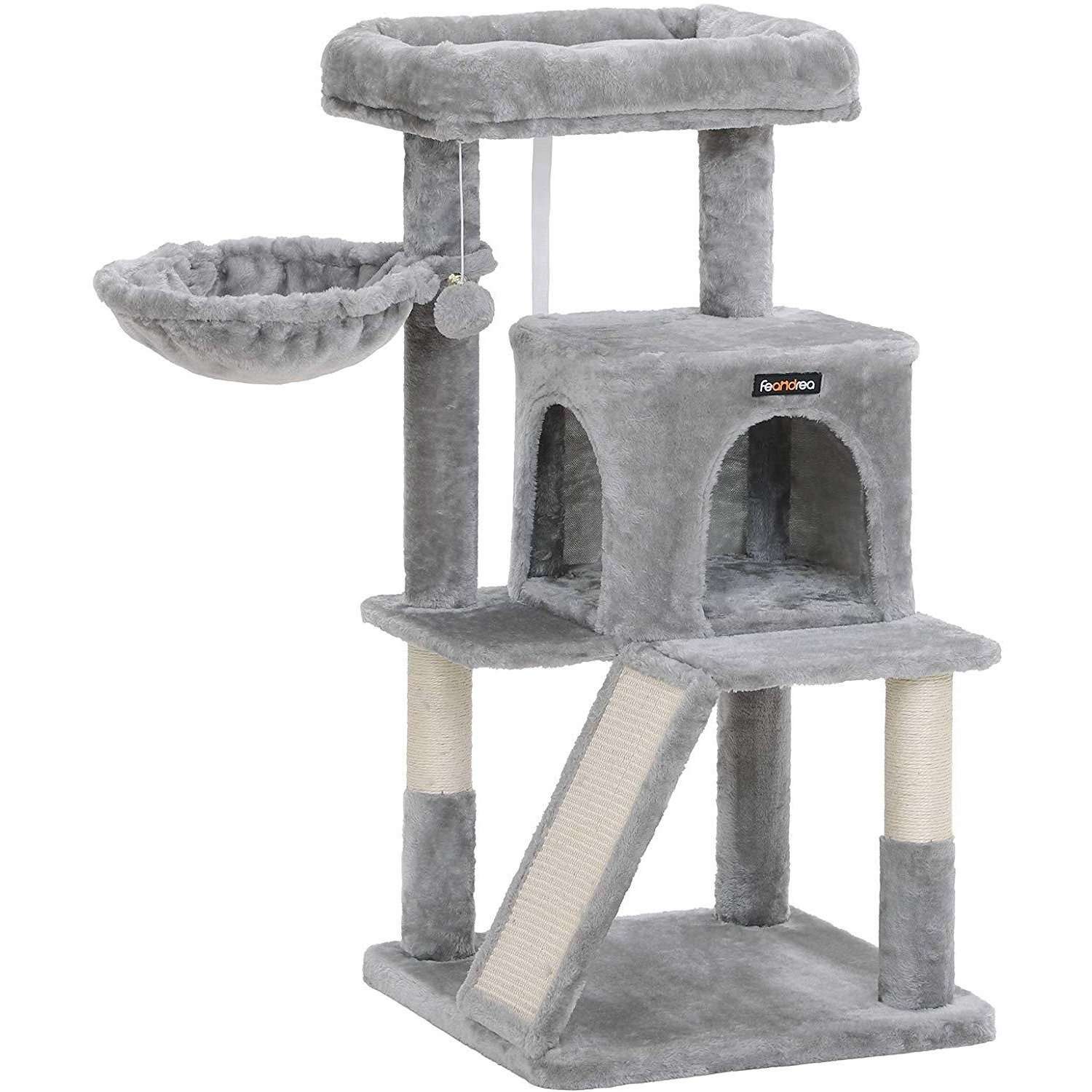 Arbre à chat Nancy's Clallam - Maison pour chat - Arbre à chat - Arbre à chat pour chats - 48 x 48 x 96 cm (L x L x H)
