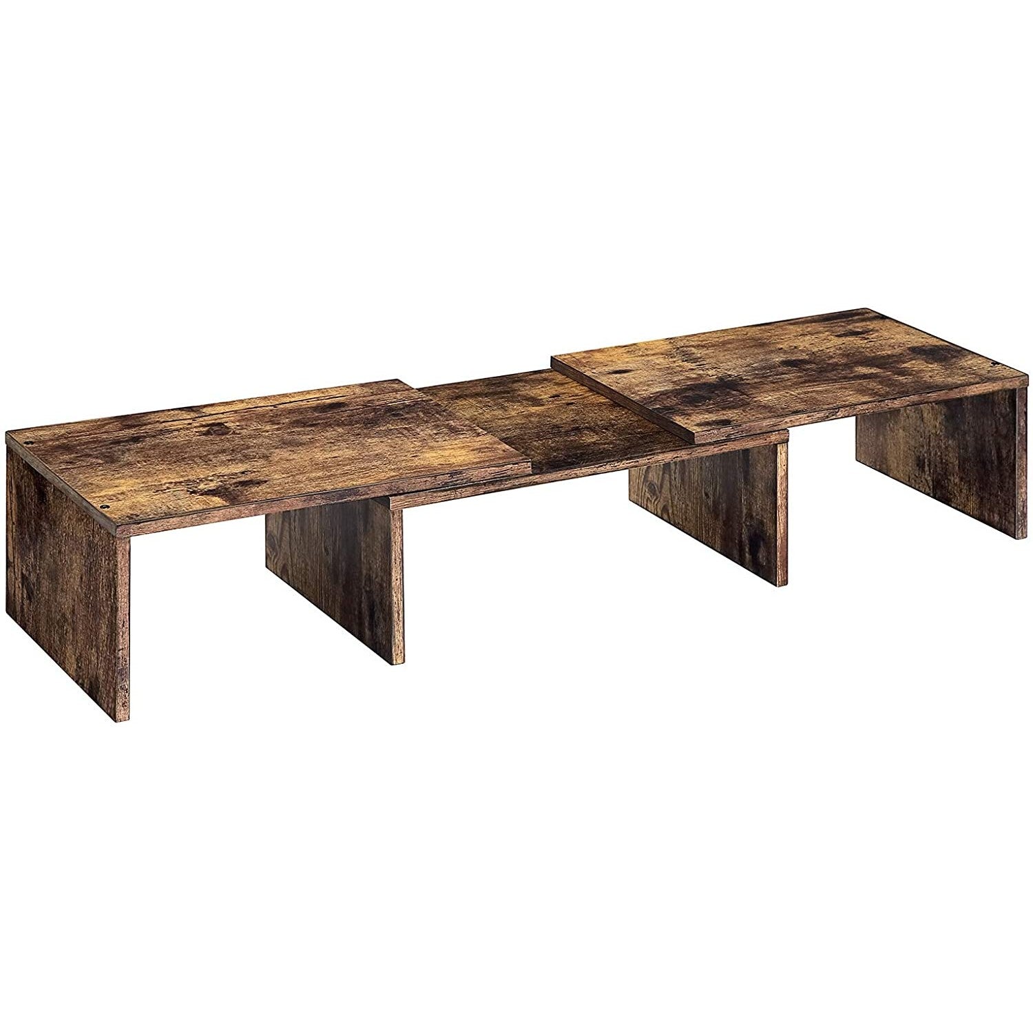 Nancy's Chappise Monitorstandaard - Multifunctioneel - Driedelig - Bruin - Organizer - Bewerkt Hout - 90,7 x 23,6 x 11,7 cm
