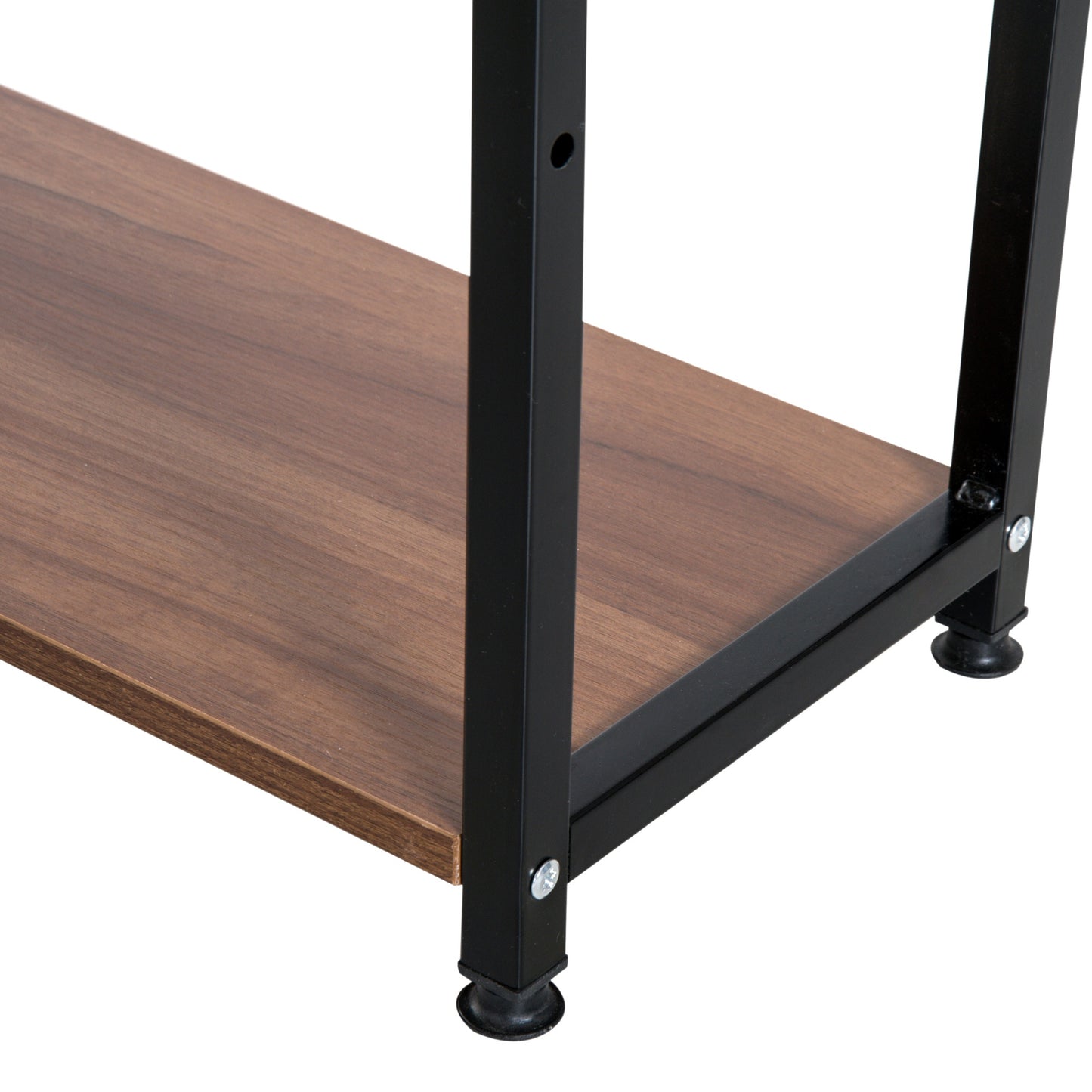 Nancy's Rhinelander Bureau - Schrijftafel - Opbergvakken - Computertafel - Zwart/Wit - Bewerkt Hout - Legbord