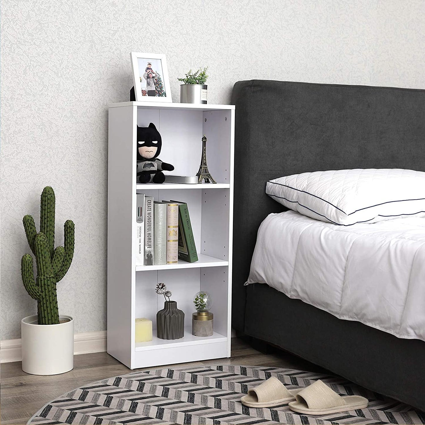 Nancy's Boekenkast met 3 planken - Kast met verstelbare planken - 40 x 24 x 93 cm