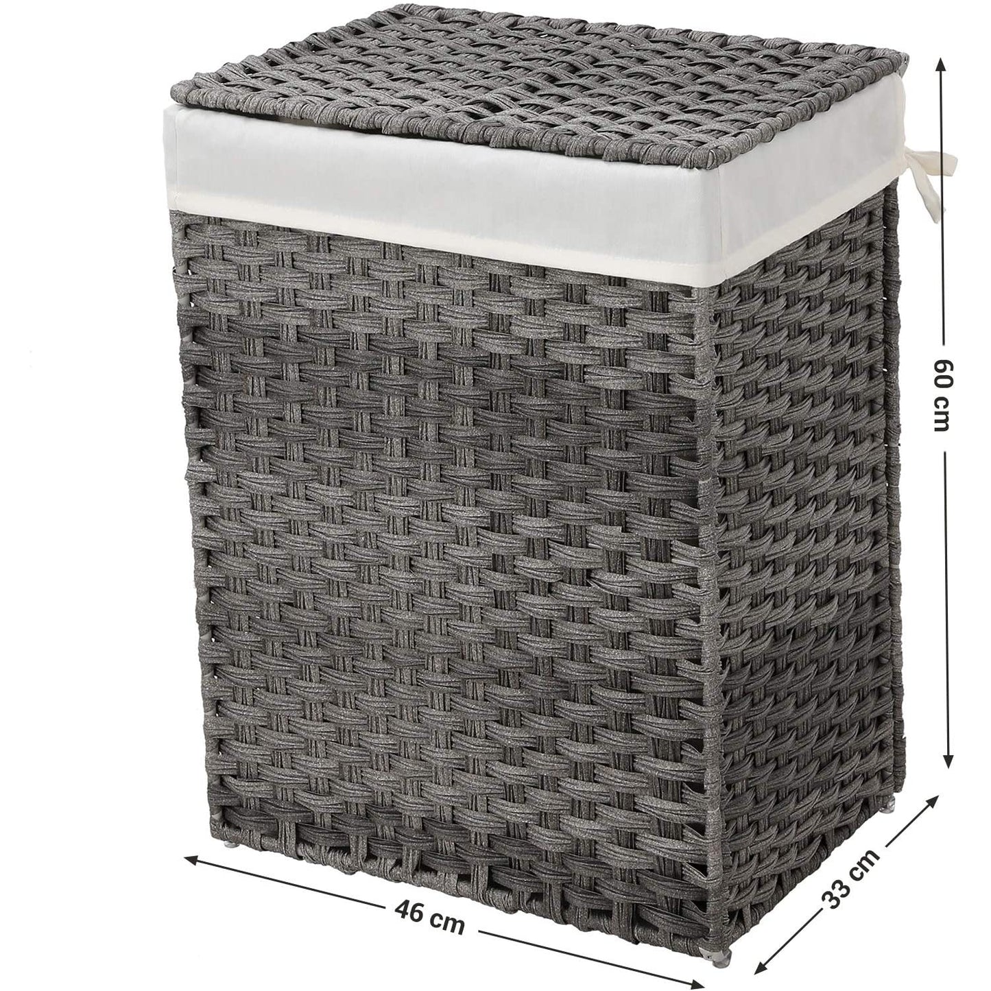 Nancy's Caxias Wasmand - Wasbox - Grijs - Rotan - 90 Liter