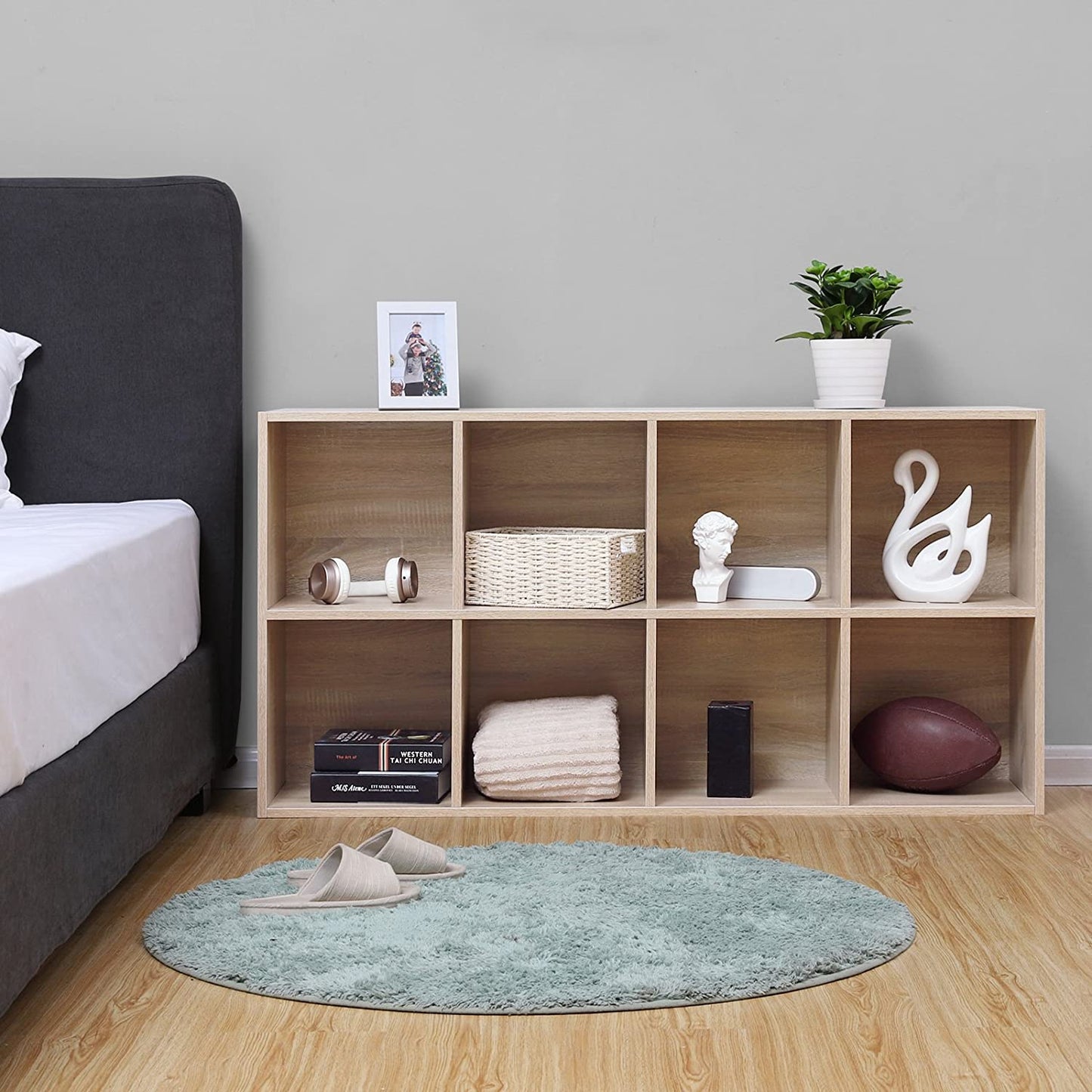 Nancy's Quarto Boekenkast - Wandkast - Vakkenkast - Opbergkast - Eiken - ± 65 x 30 x 130 cm