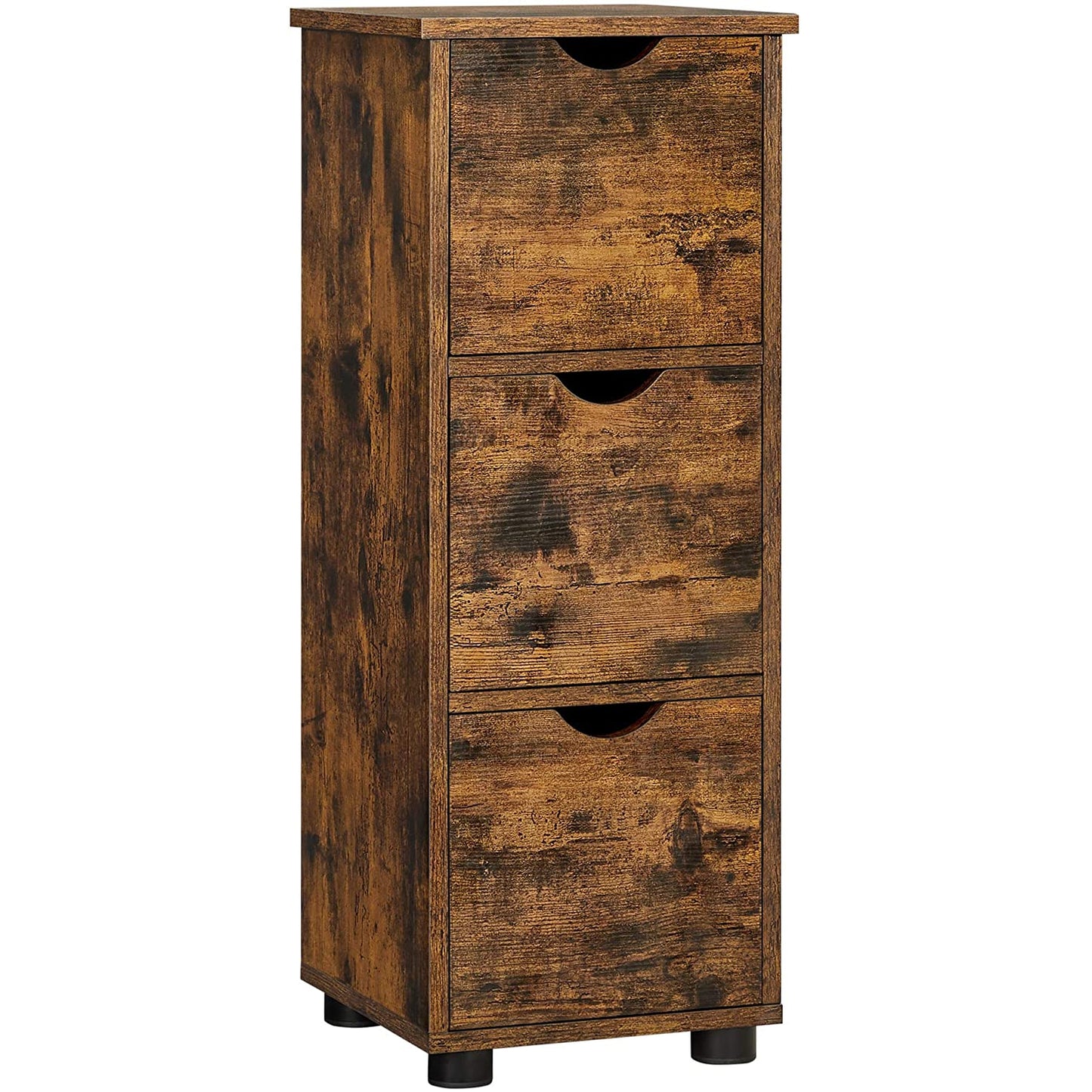 Nancy's La Mesa Badkamerkast - Ladekast - Opbergkast - Badkamermeubel - Vintage Bruin - 30 x 30 x 80 cm