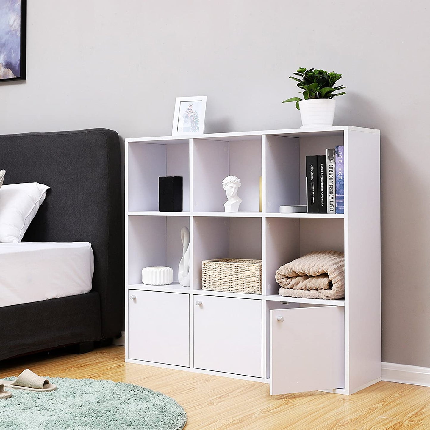 Nancy's Naduro Boekenkast - Vakkenkast - Opbergkast - Wit - ± 100 x 30 x 100 cm
