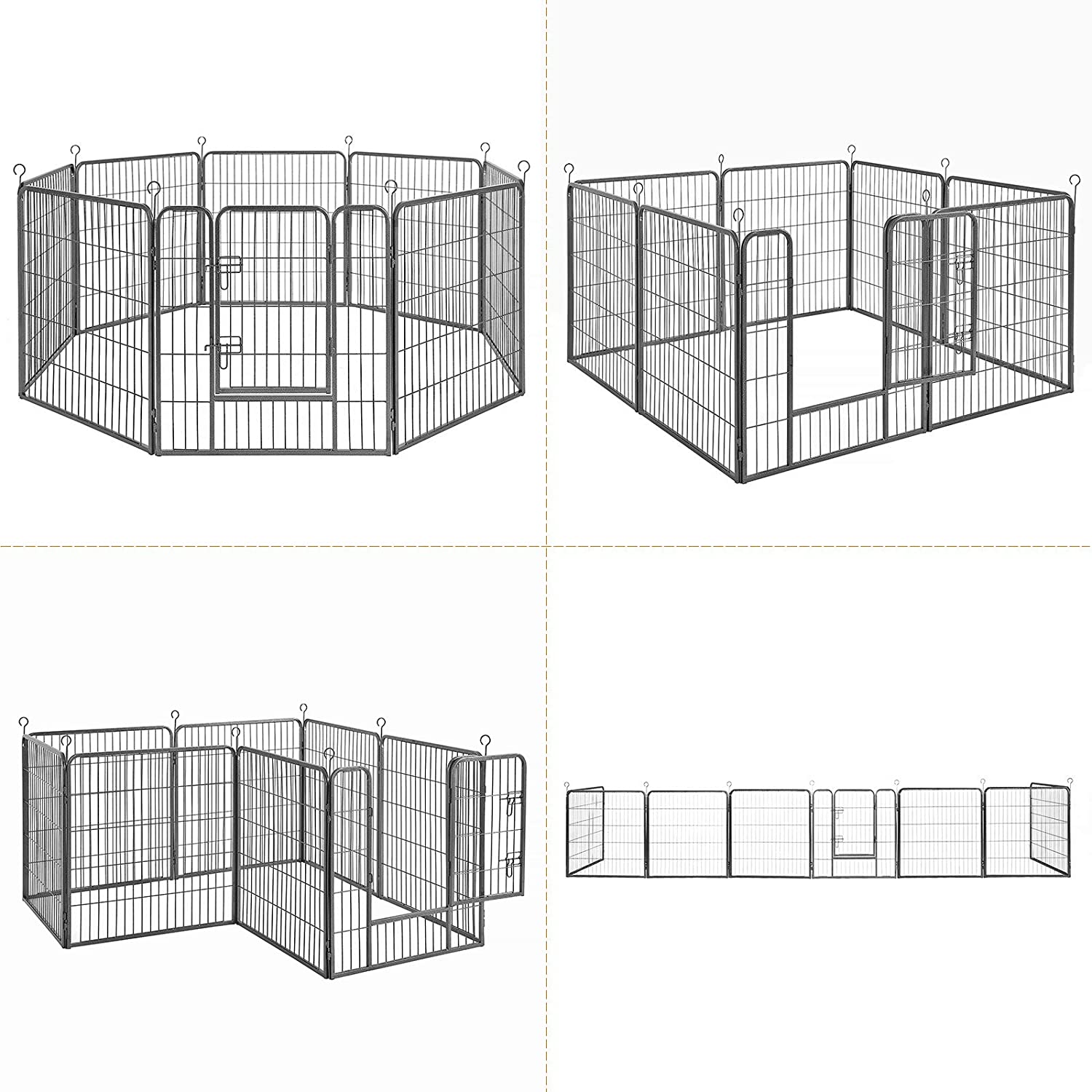 Nancy's Puppyren - Dierenren - Kleine huisdieren - Grijs - 80 x 80cm per element