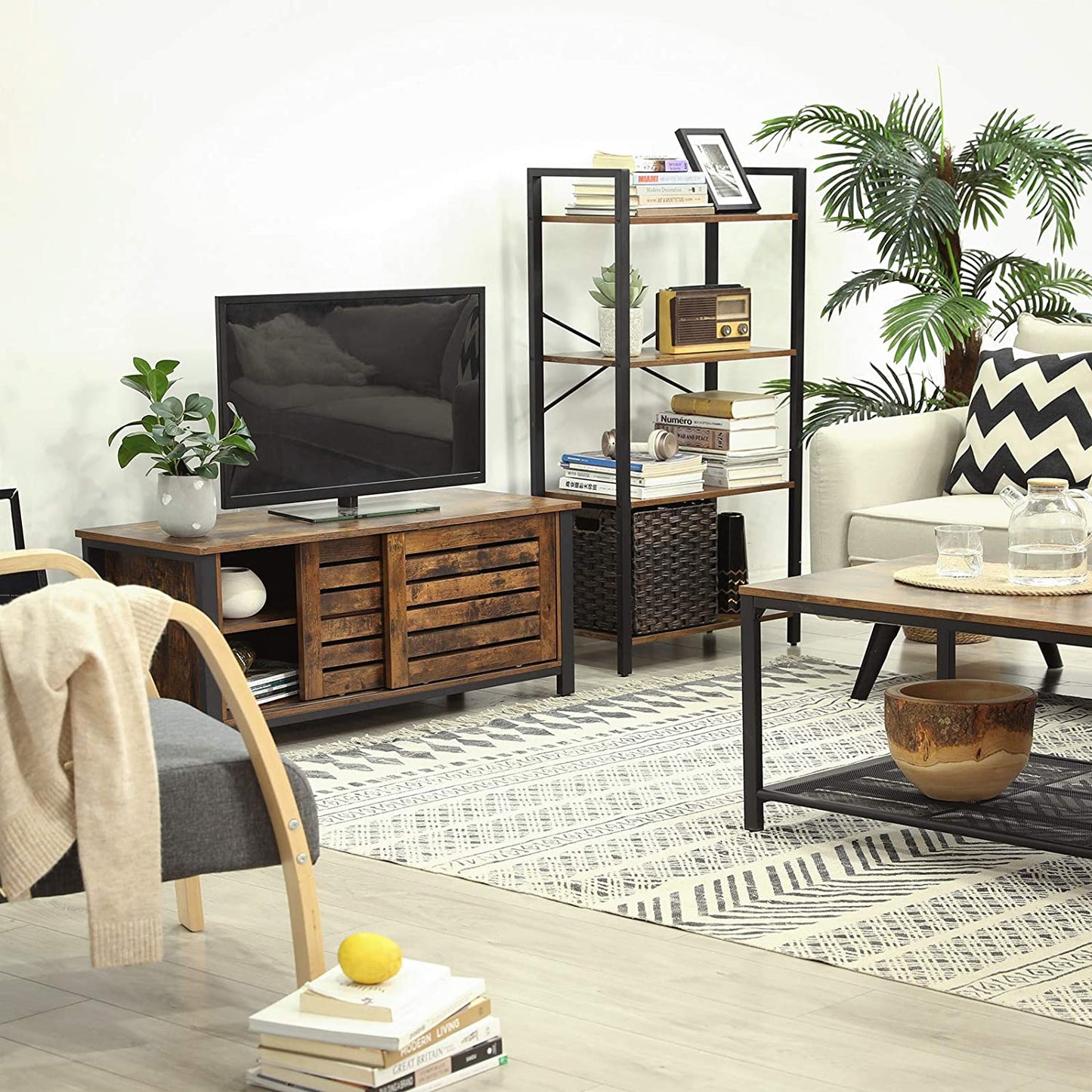 Nancy's Yumaro Wandkast - Boekenkast - Wandrek - Opbergkast - Vintage - ± 65 x 30 x 120 cm