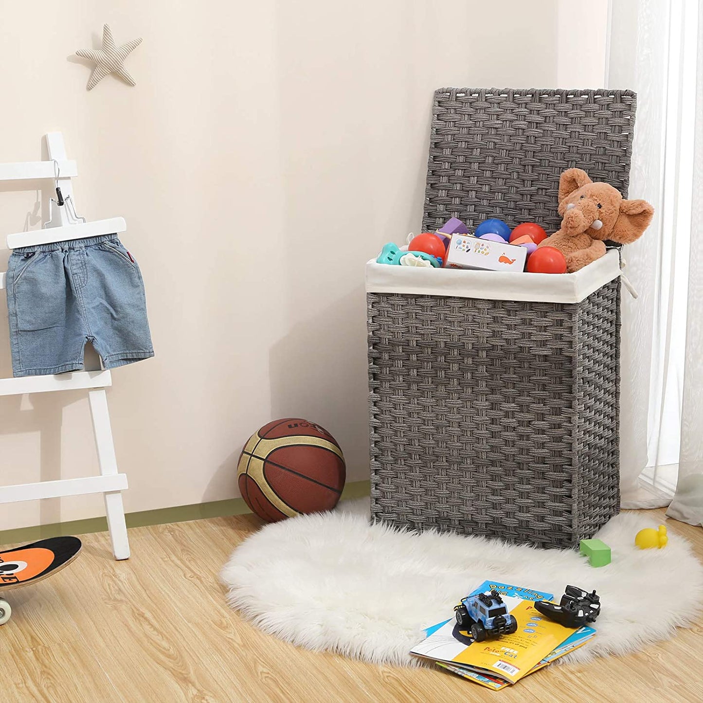 Nancy's Caxias Wasmand - Wasbox - Grijs - Rotan - 90 Liter