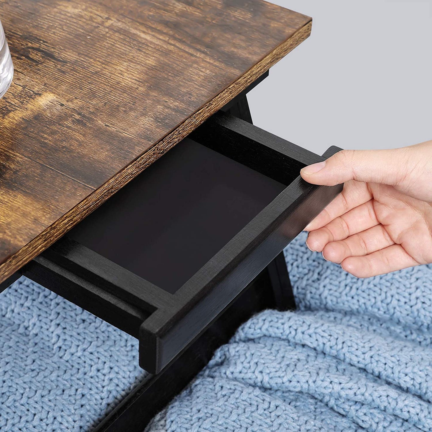 Nancy's Sandy Laptopstandaard - Laptopbureau - Ontbijttafel - In Hoogte Verstelbaar - Bruin