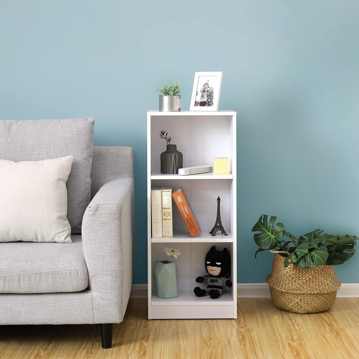 Nancy's Boekenkast met 3 planken - Kast met verstelbare planken - 40 x 24 x 93 cm