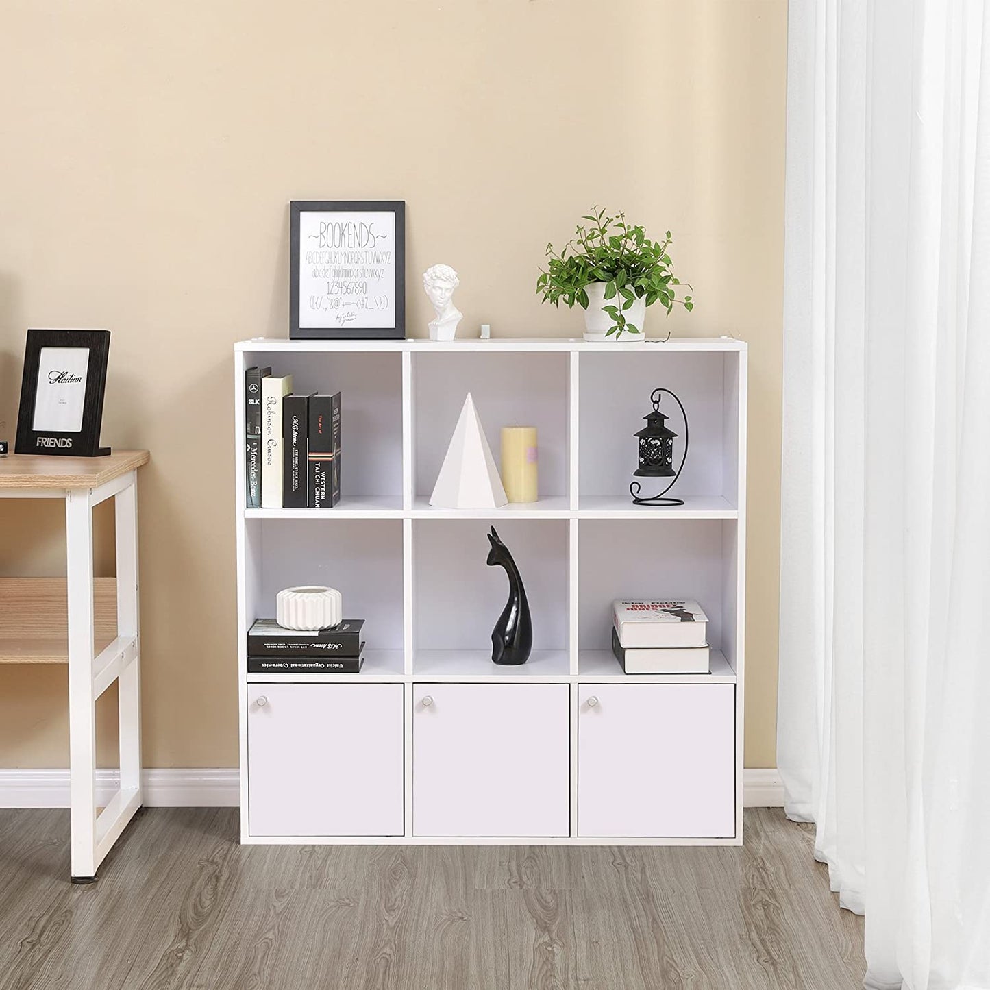 Nancy's Naduro Boekenkast - Vakkenkast - Opbergkast - Wit - ± 100 x 30 x 100 cm
