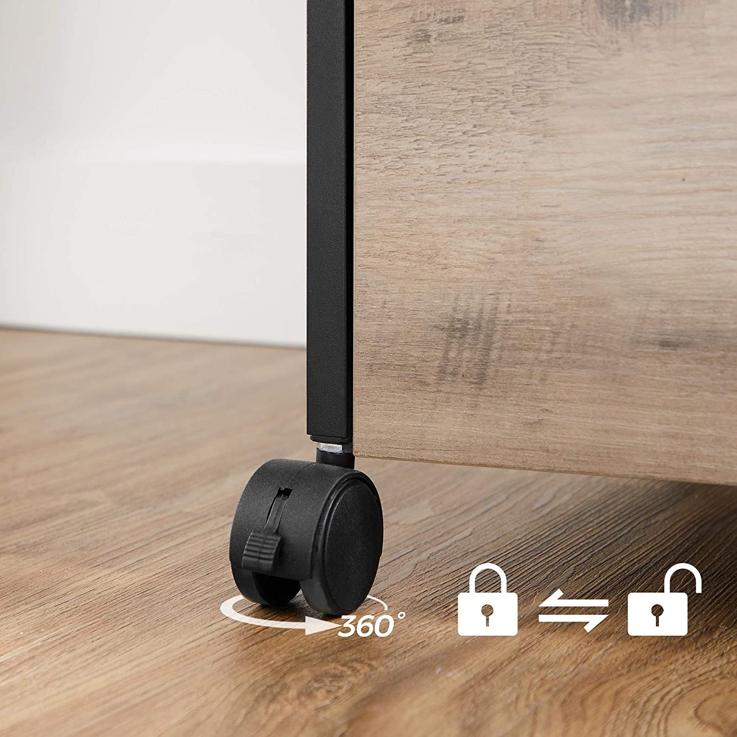 Nancy's Laoda Ladeblok - Archiefkast - Kantoorkast - Bruin / Zwart - ± 40 x 45 x 65 cm