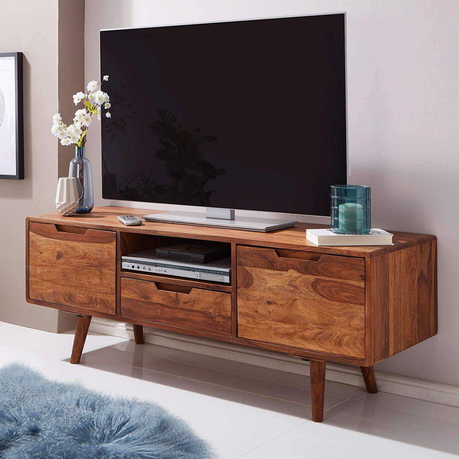 Nancy's Bramo TV Kast - TV Meubel - TV Lowboard - Massief Sheeshamhout - ± 135 x 45 x 50 cm