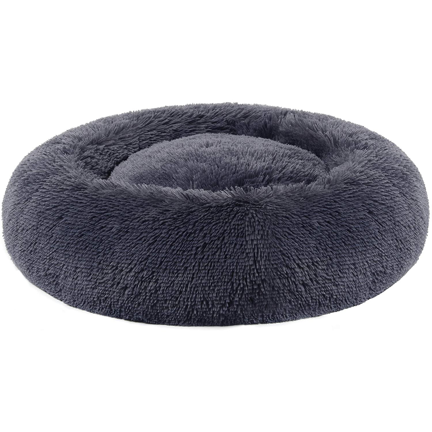 Nancy's Busby Dierenbed - Hondenmand - Kattenmand - Zacht Pluche - Donkergrijs - 50 x 20 cm