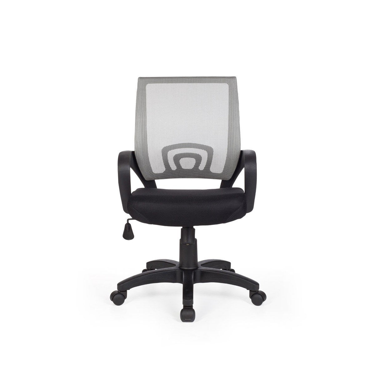 Chaise de bureau Nancy's Naples - Chaise pivotante - Ajustable - Chaise haute - Noir + Vert/Gris