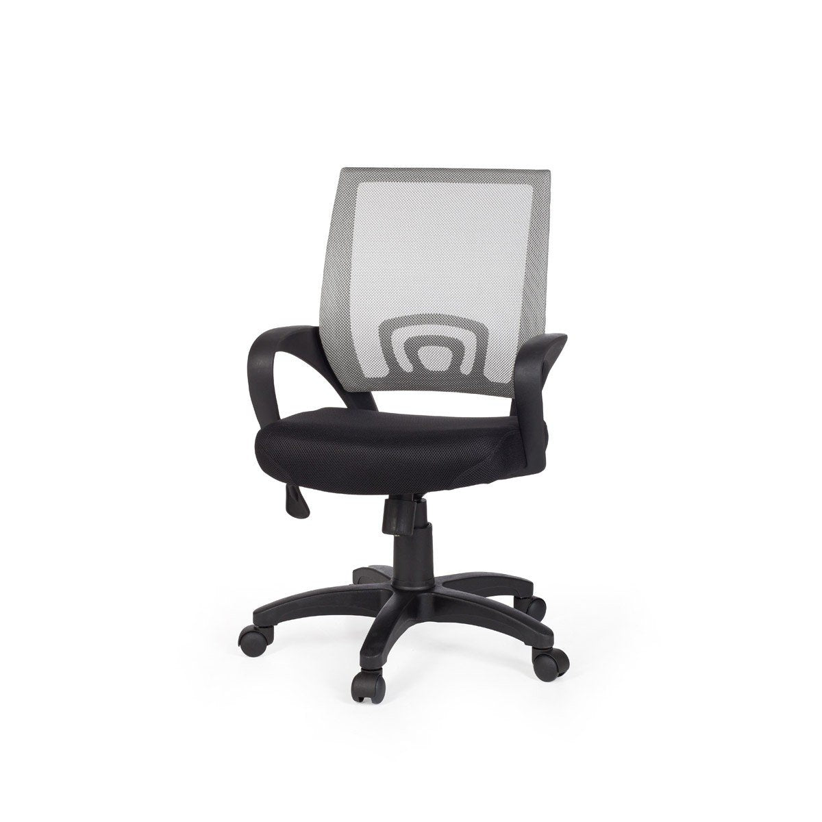 Chaise de bureau Nancy's Naples - Chaise pivotante - Ajustable - Chaise haute - Noir + Vert/Gris