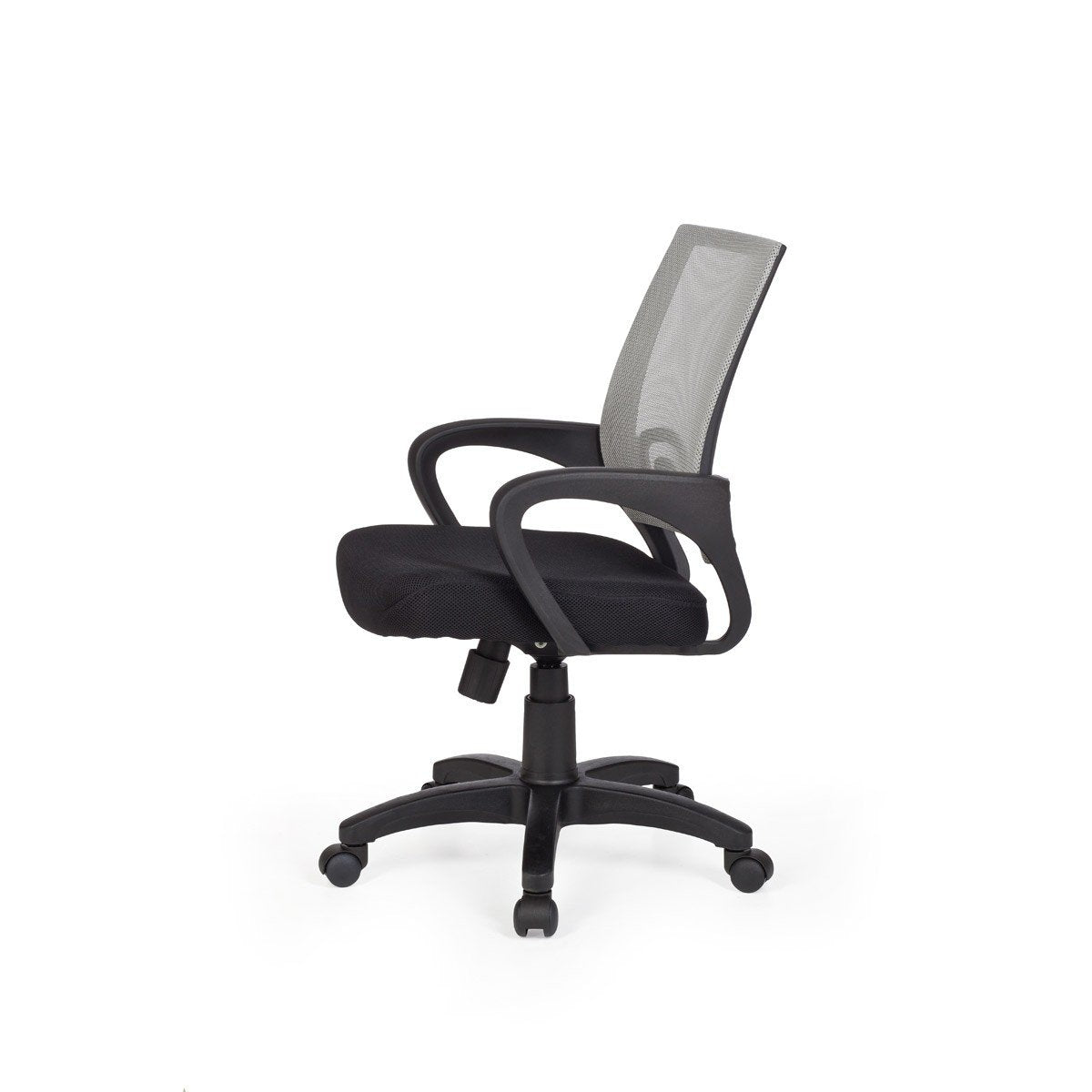 Chaise de bureau Nancy's Naples - Chaise pivotante - Ajustable - Chaise haute - Noir + Vert/Gris