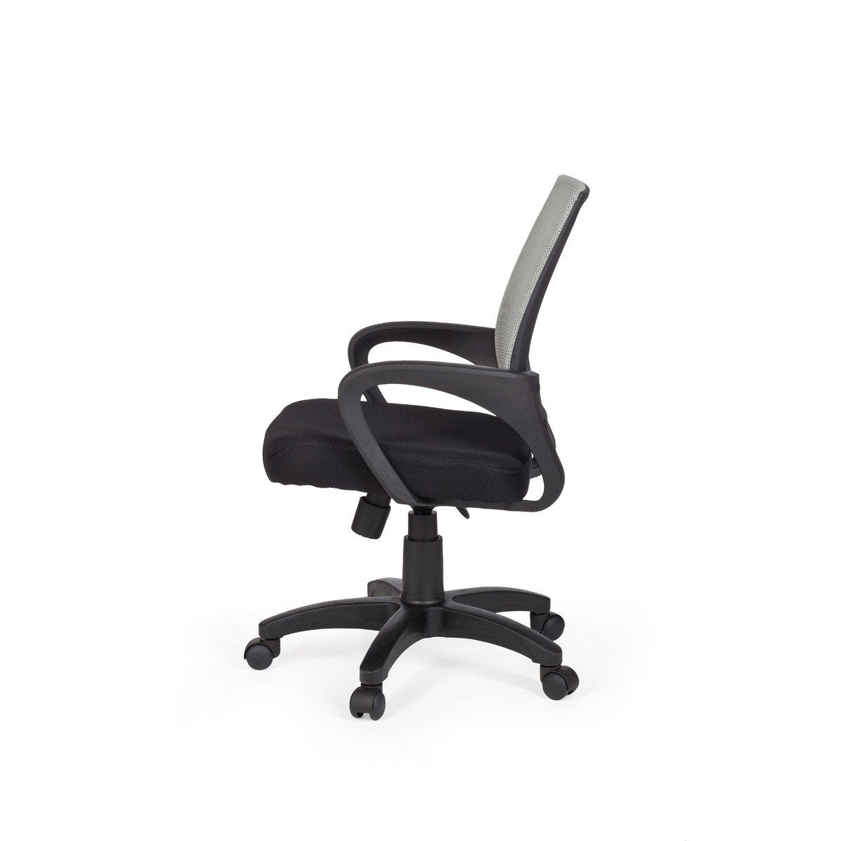 Chaise de bureau Nancy's Naples - Chaise pivotante - Ajustable - Chaise haute - Noir + Vert/Gris