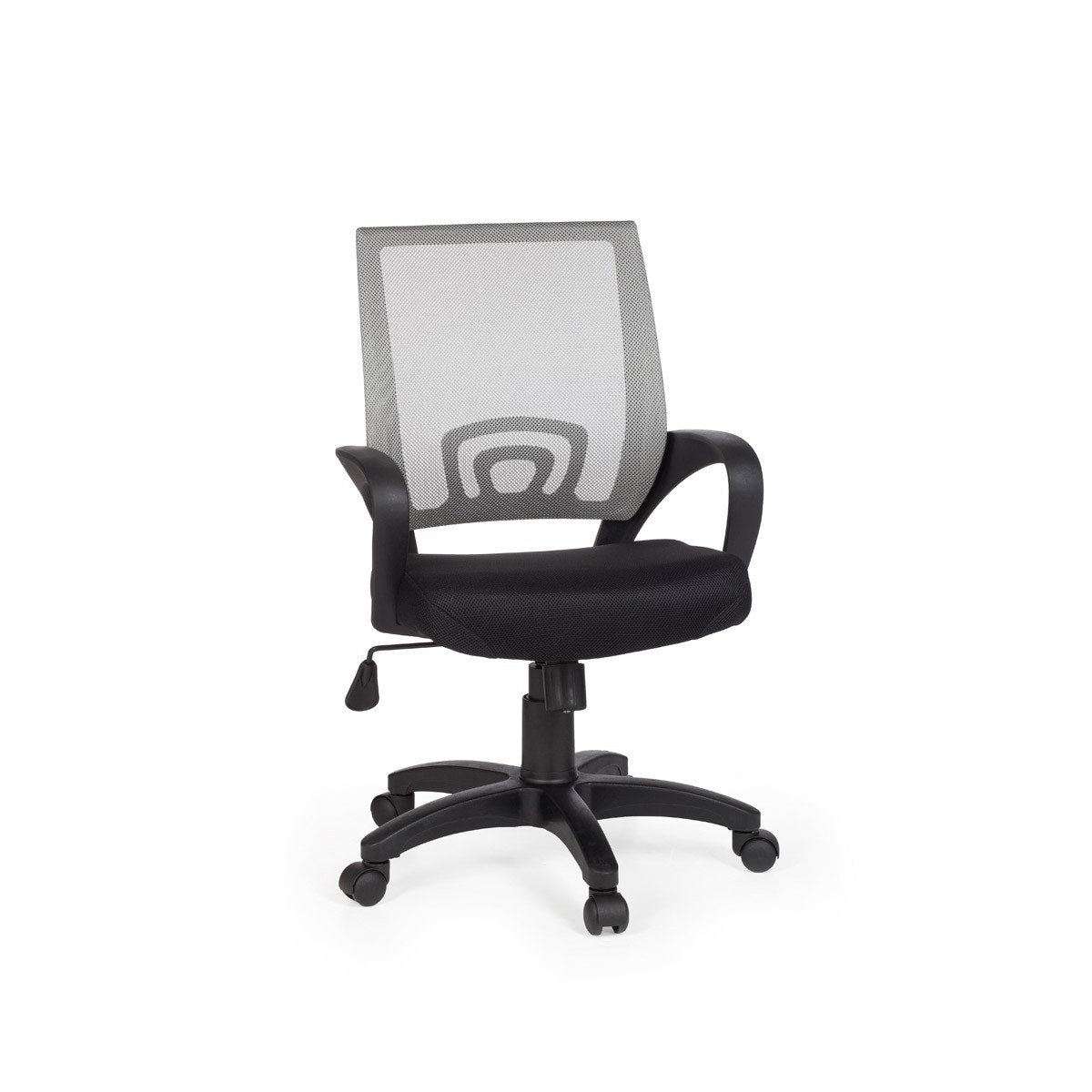 Chaise de bureau Nancy's Naples - Chaise pivotante - Ajustable - Chaise haute - Noir + Vert/Gris