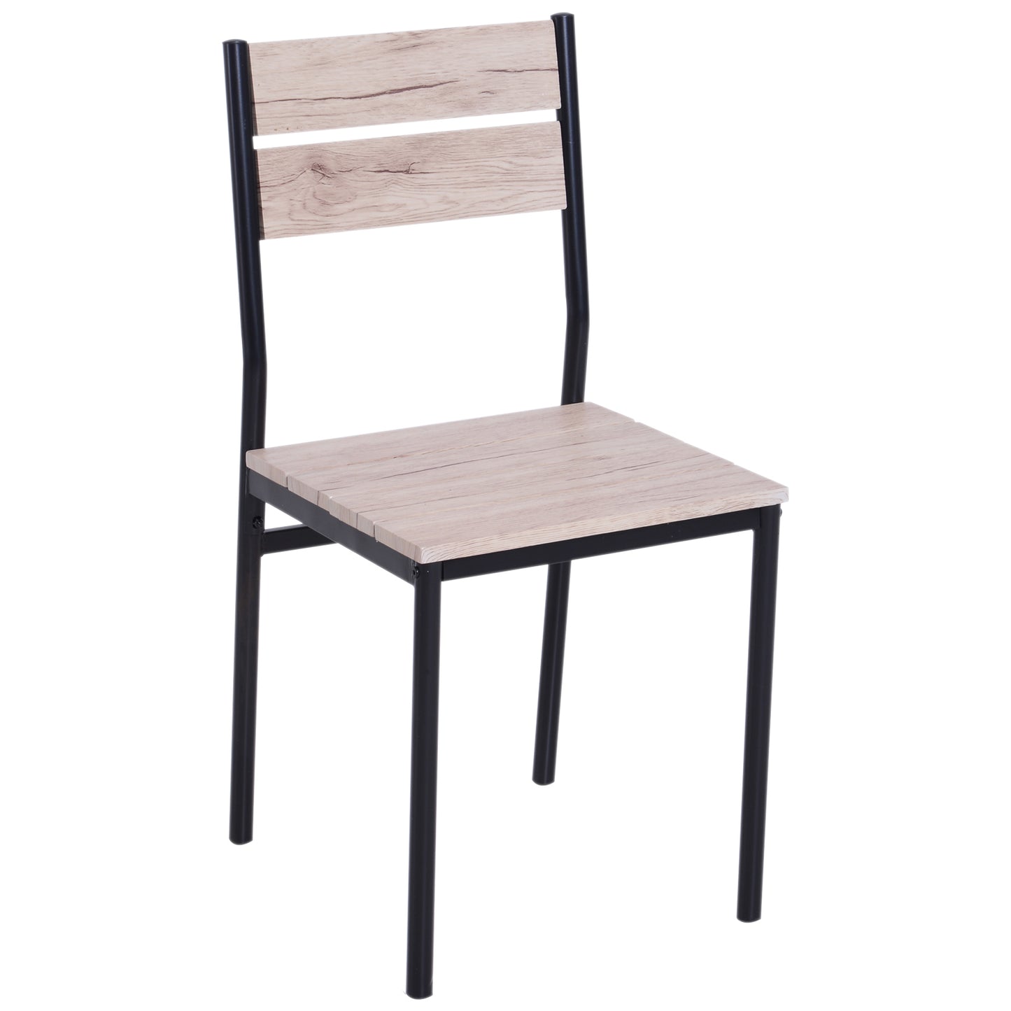 Nancy's Stillwater Eettafelset - 3-Delig - 1 Eettafel - 2 Eetkamerstoelen - MDF - Metaal - Houtlook - Zwart