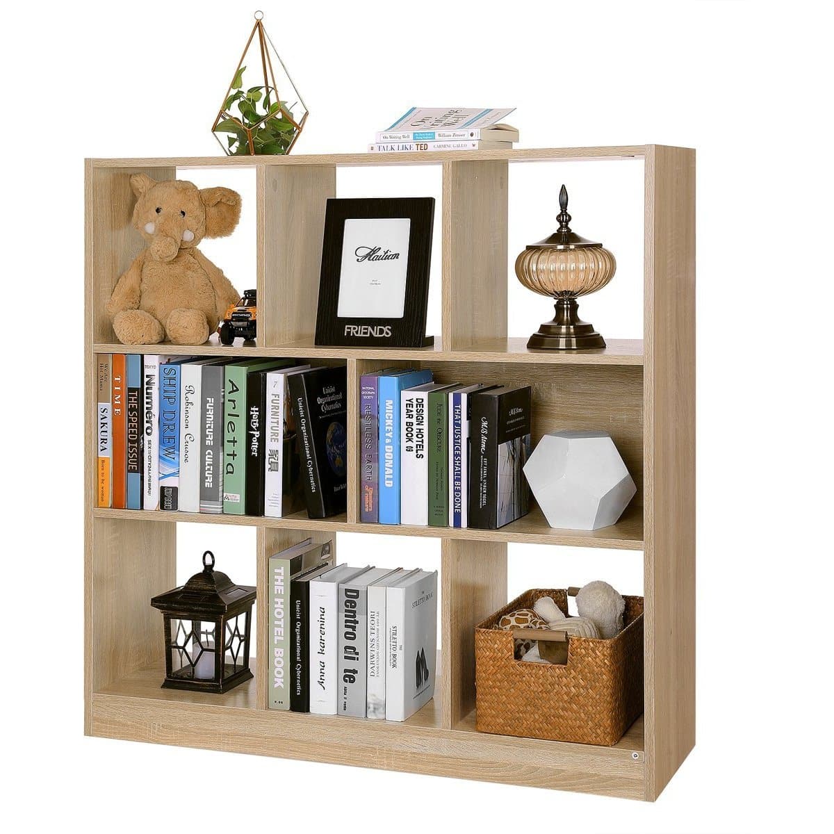Nancy's Ykoda Boekenkast - Vakkenkast - Wandkast - Opbergkast - Eiken - ± 100 x 30 x 100 cm