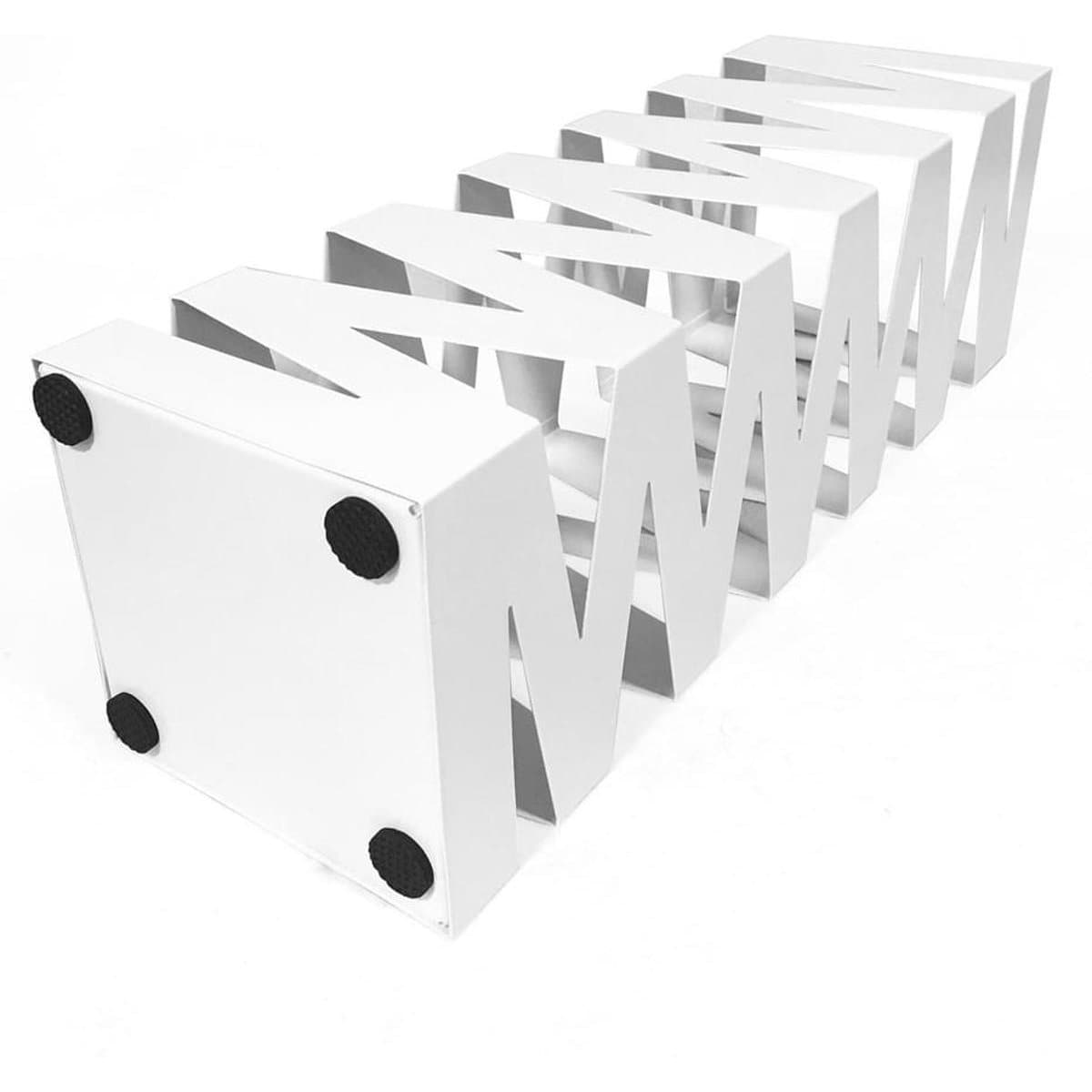 Nancy's Metalen Paraplubak - Met Lekbak en Haken – Parapluhouder - Wit - Staal