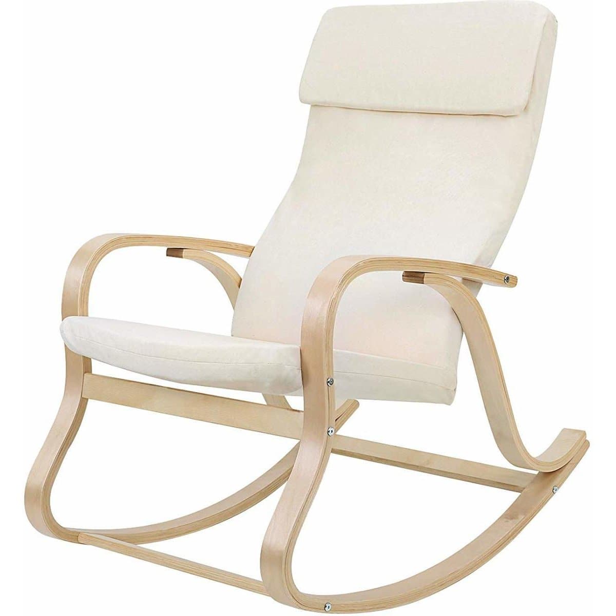 Nancy's Schommelstoel Van Berkenhout - Fauteuil - Beige