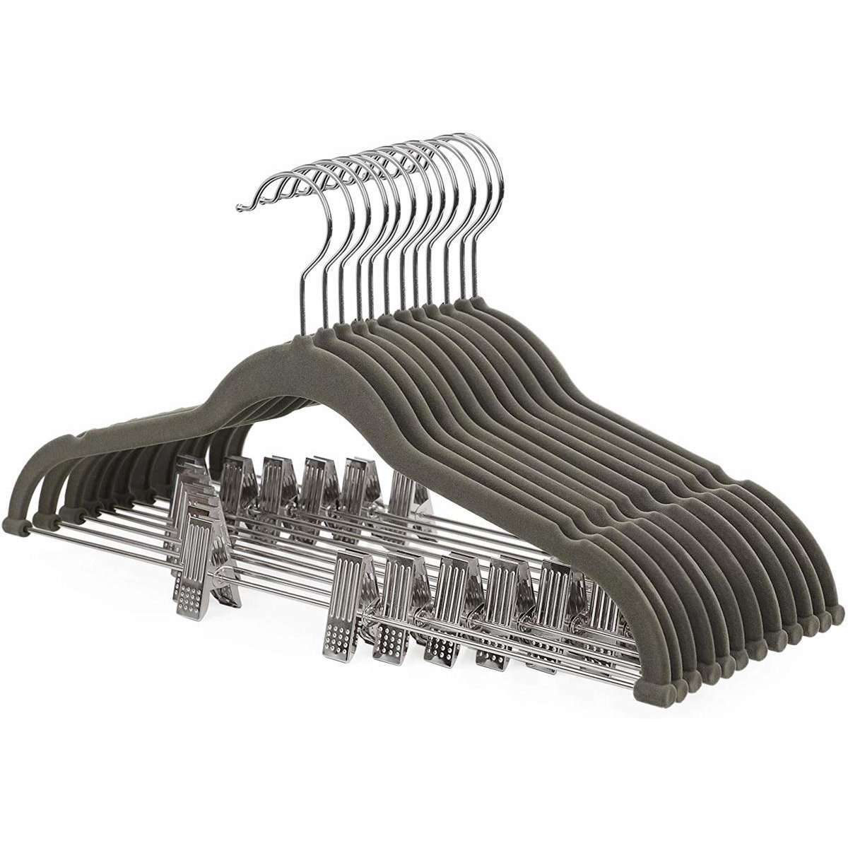 Nancy's Kledinghanger Set van 12 - Antislip clips - 360 ° Draaibare Kledinghangers