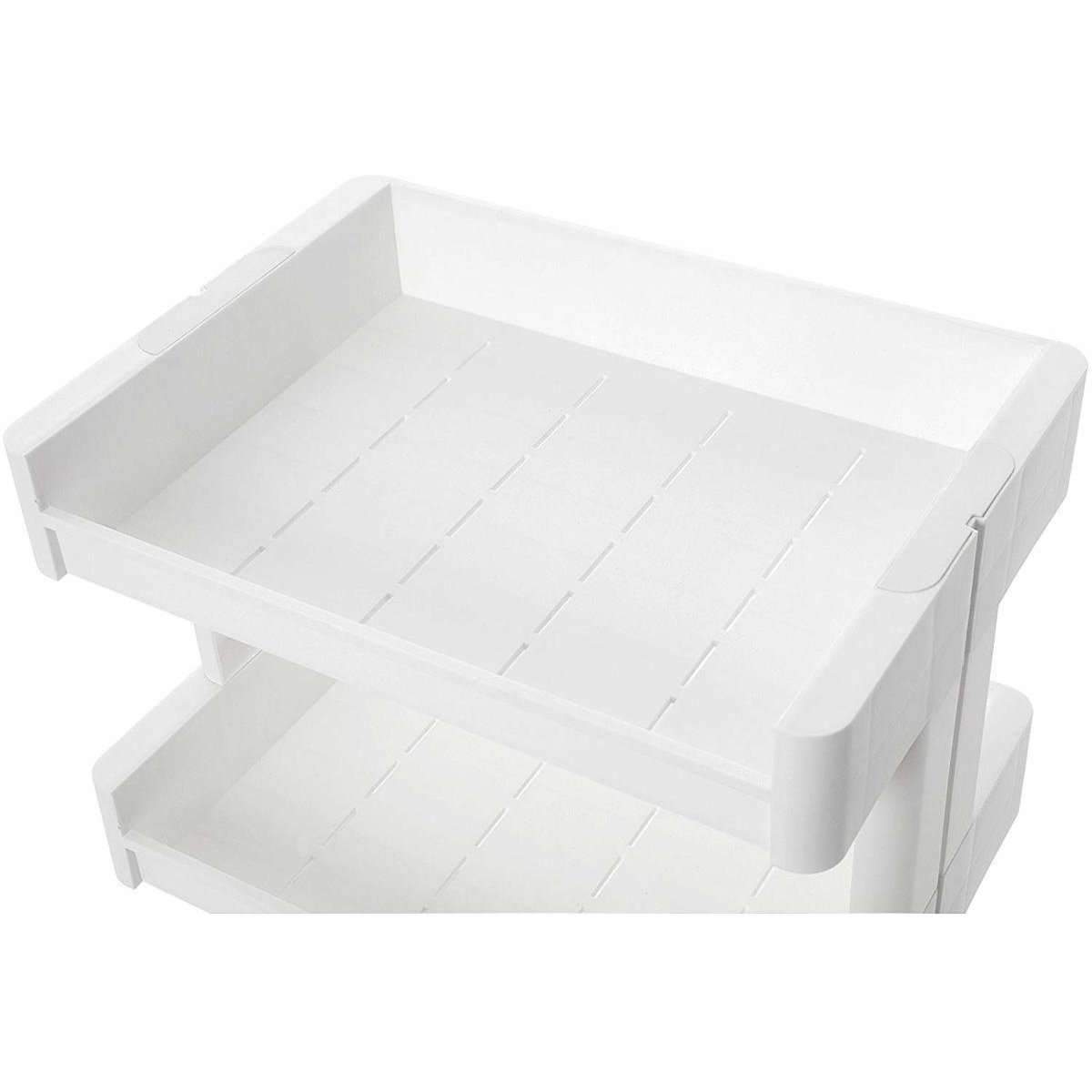 Nancy's Feijo Trolley - Keukentrolley - Trolley op wieltjes - Wit - Kunststof - ± 45 x 30 x 70 cm