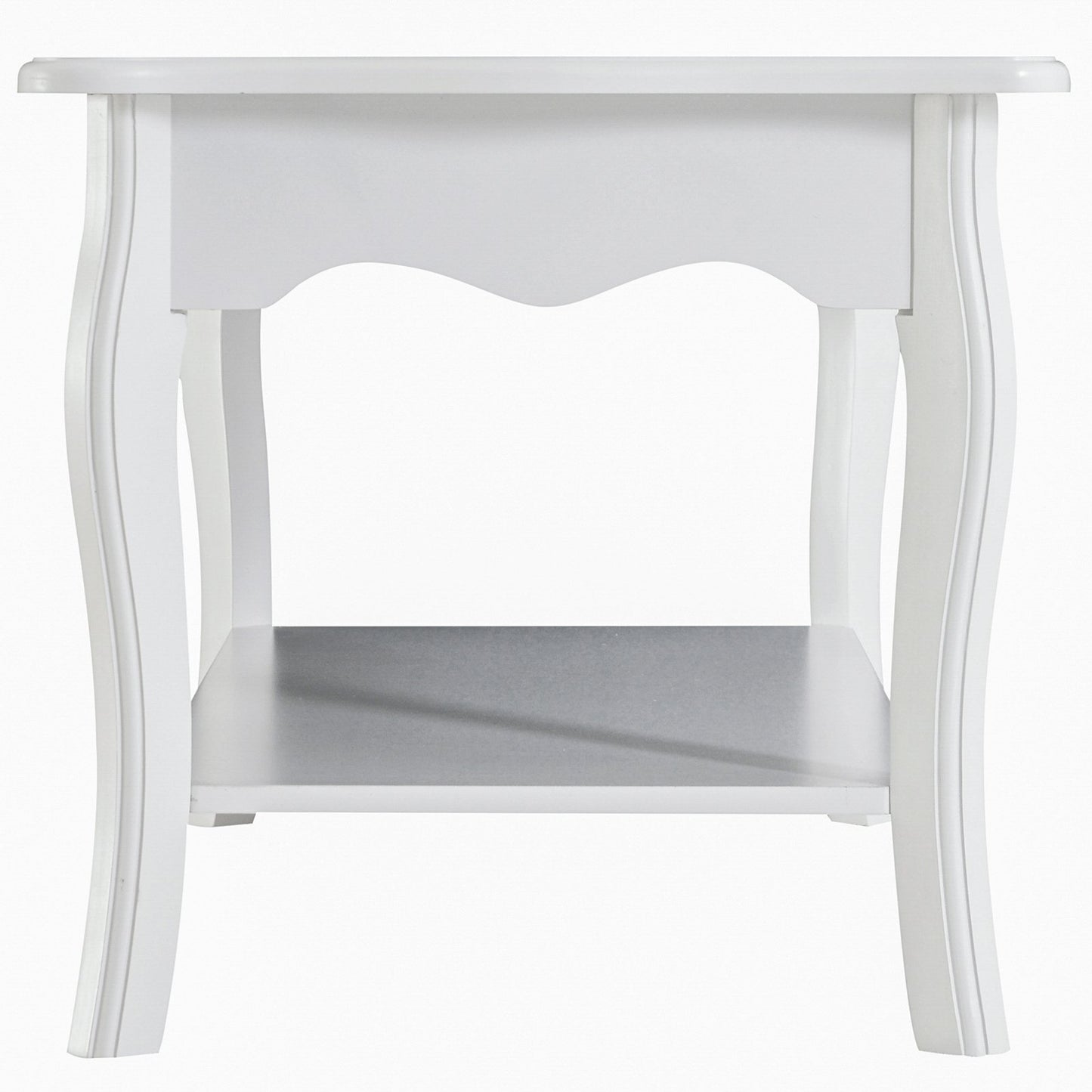 Nancy's Kendall Salontafel - Koffietafel - Bijzettafel - Opbergruimte - Hout - Wit - Rechthoekig - 94 x 44 x 43 cm