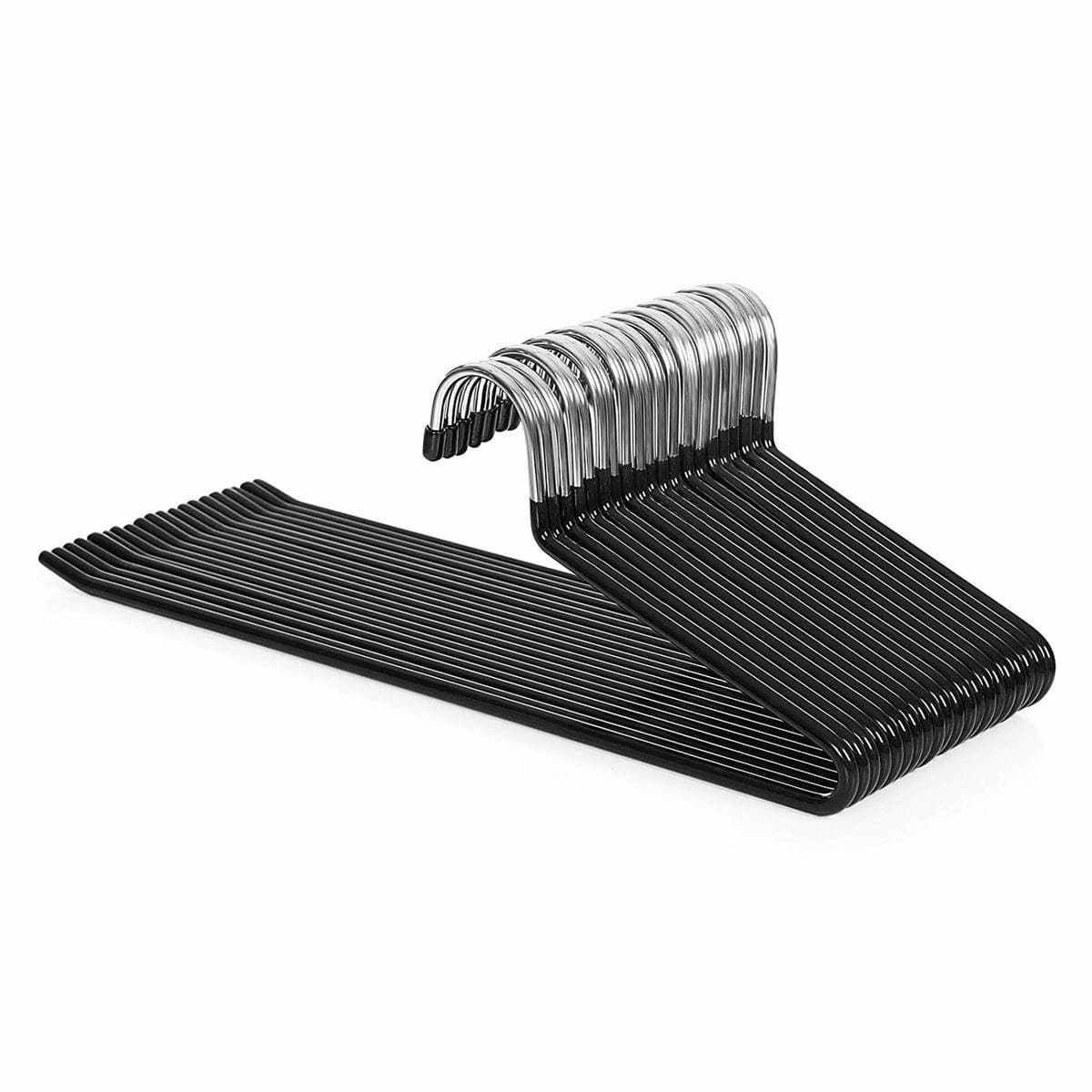 Nancy's Broekhanger 20 Stuks - Metalen Zwarte Kledinghanger
