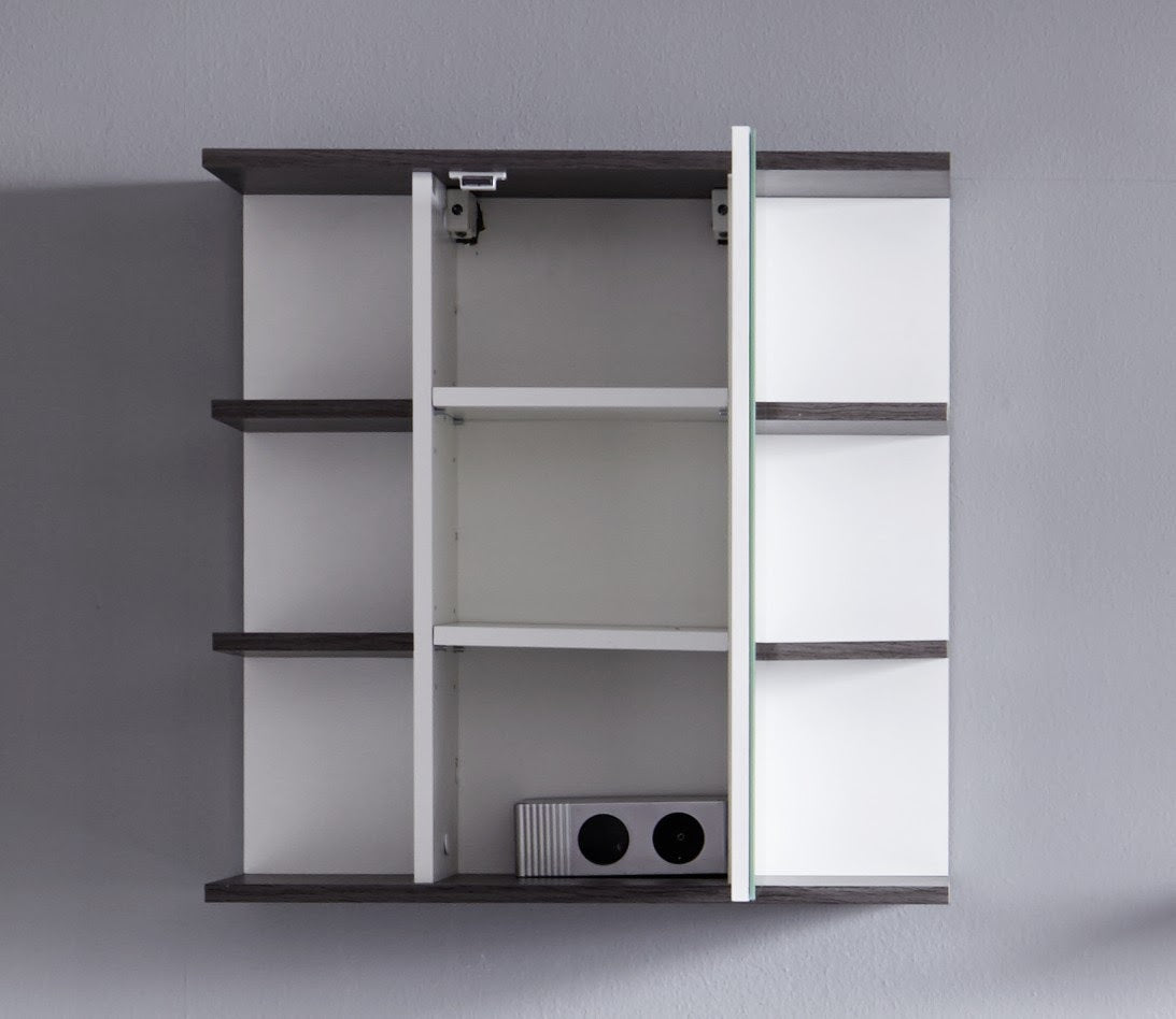 Meuble de salle de bain Nancy's Anny - Meuble de rangement - Miroir - 60 x 60 x 20 cm