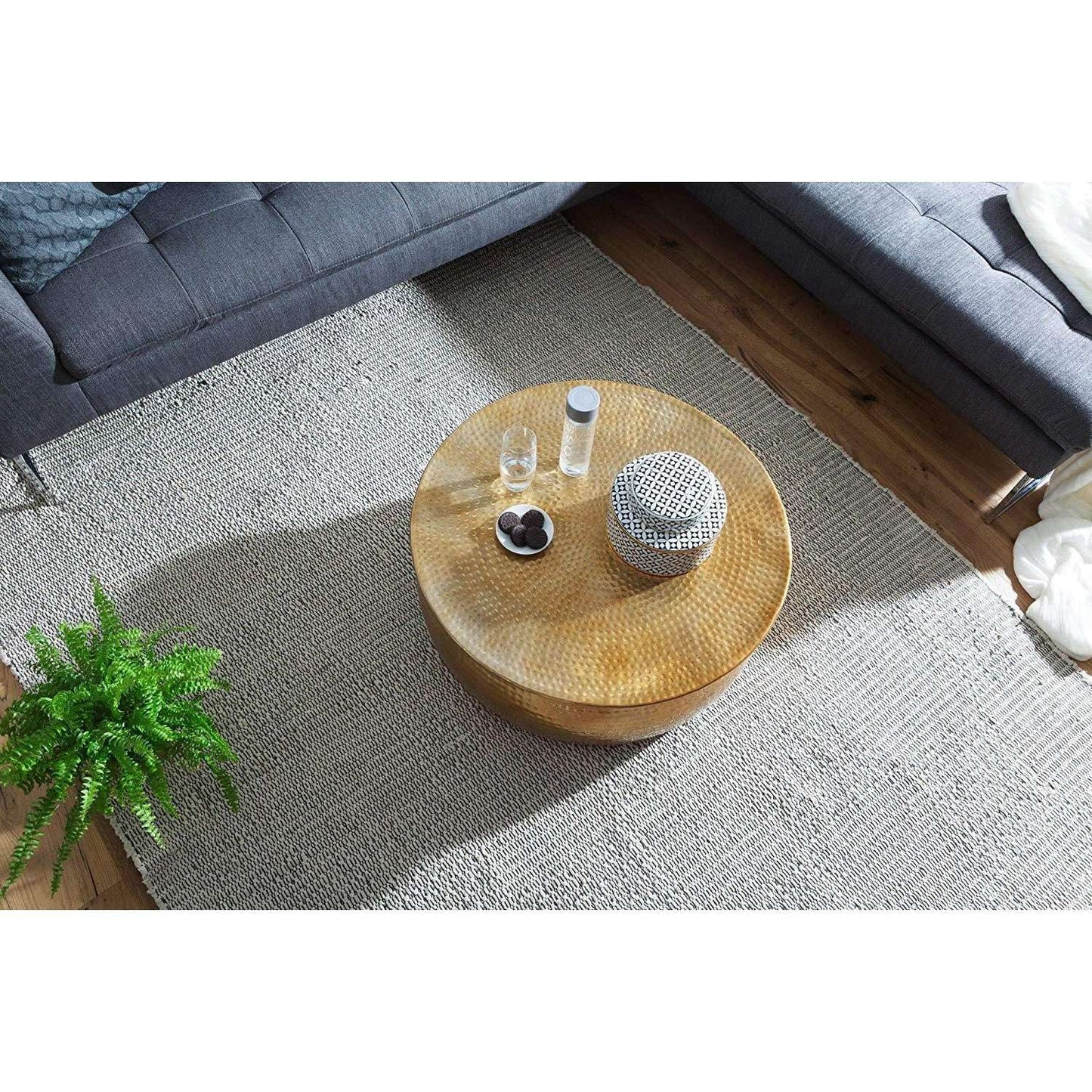 Nancy's Salontafel - Aluminium Bijzettafel - 75 x 31 x 75cm
