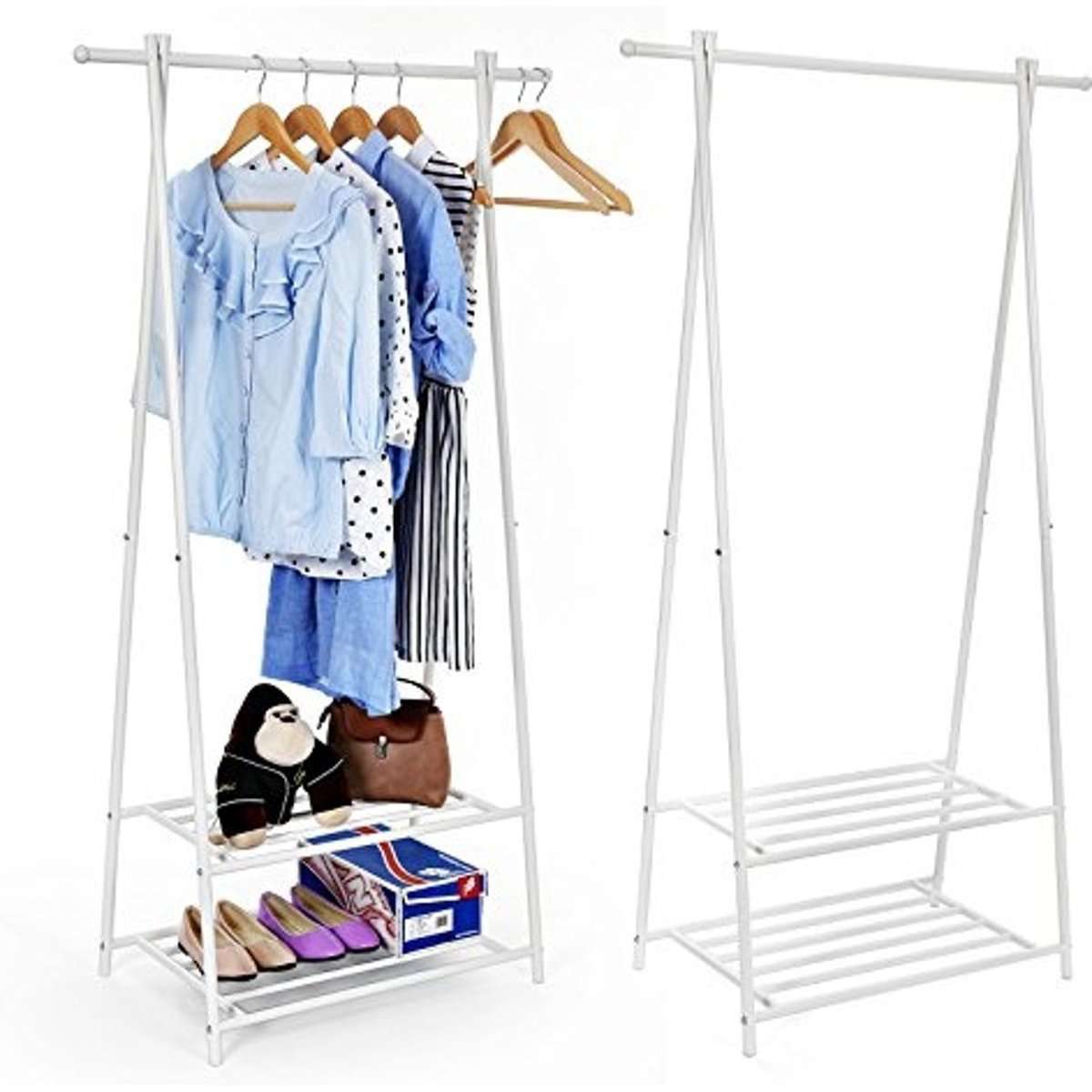 Nancy's Corujas Kledingrek - Garderoberek - Kledingstandaard - Créme - ± 90 x 40 x 155 cm