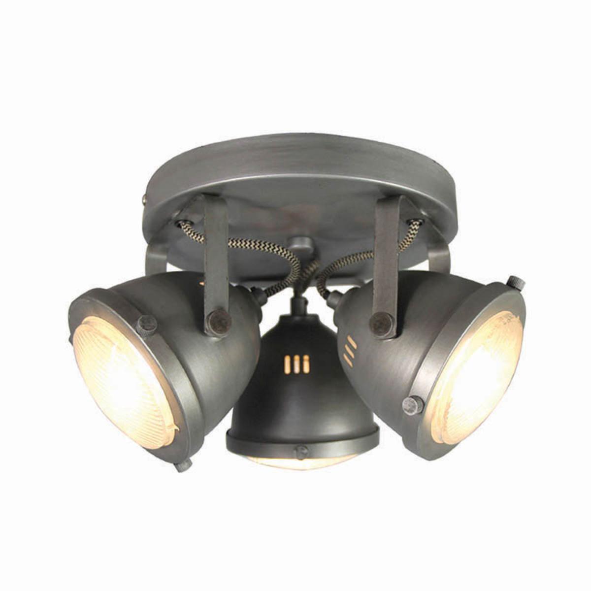 LABEL51 Spot Moto led - Ceiling lamp - Burned Steel - Metal - 3 Lights