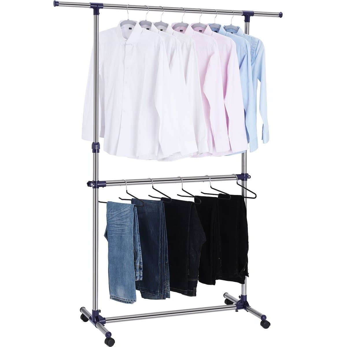 Nancy's  Verrijdbaar Kledingrek - Kledingrek Op Wieltjes - Kledingrekken