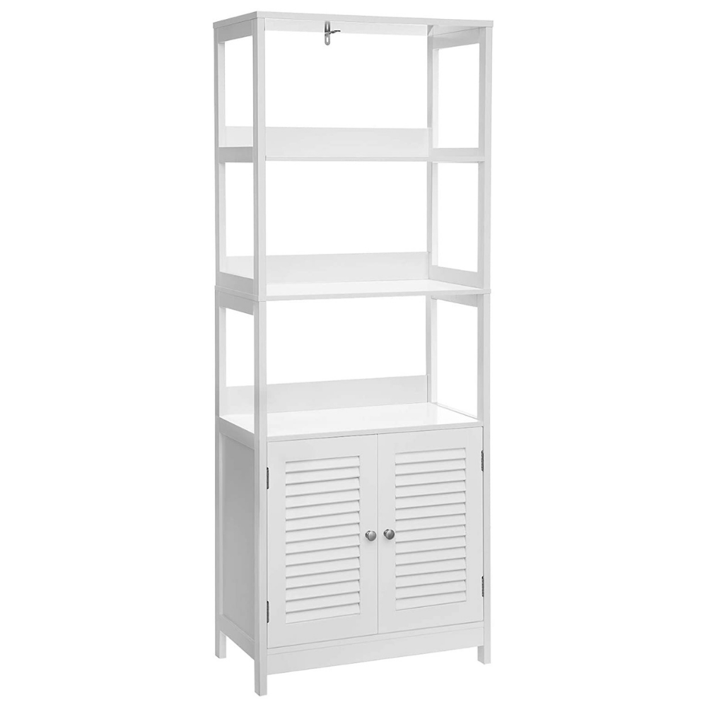 Nancy's Cleverly 2 Badkamermeubel - Badkamerkasten - Kast - Wit - 60 x 32.5 x 122 cm