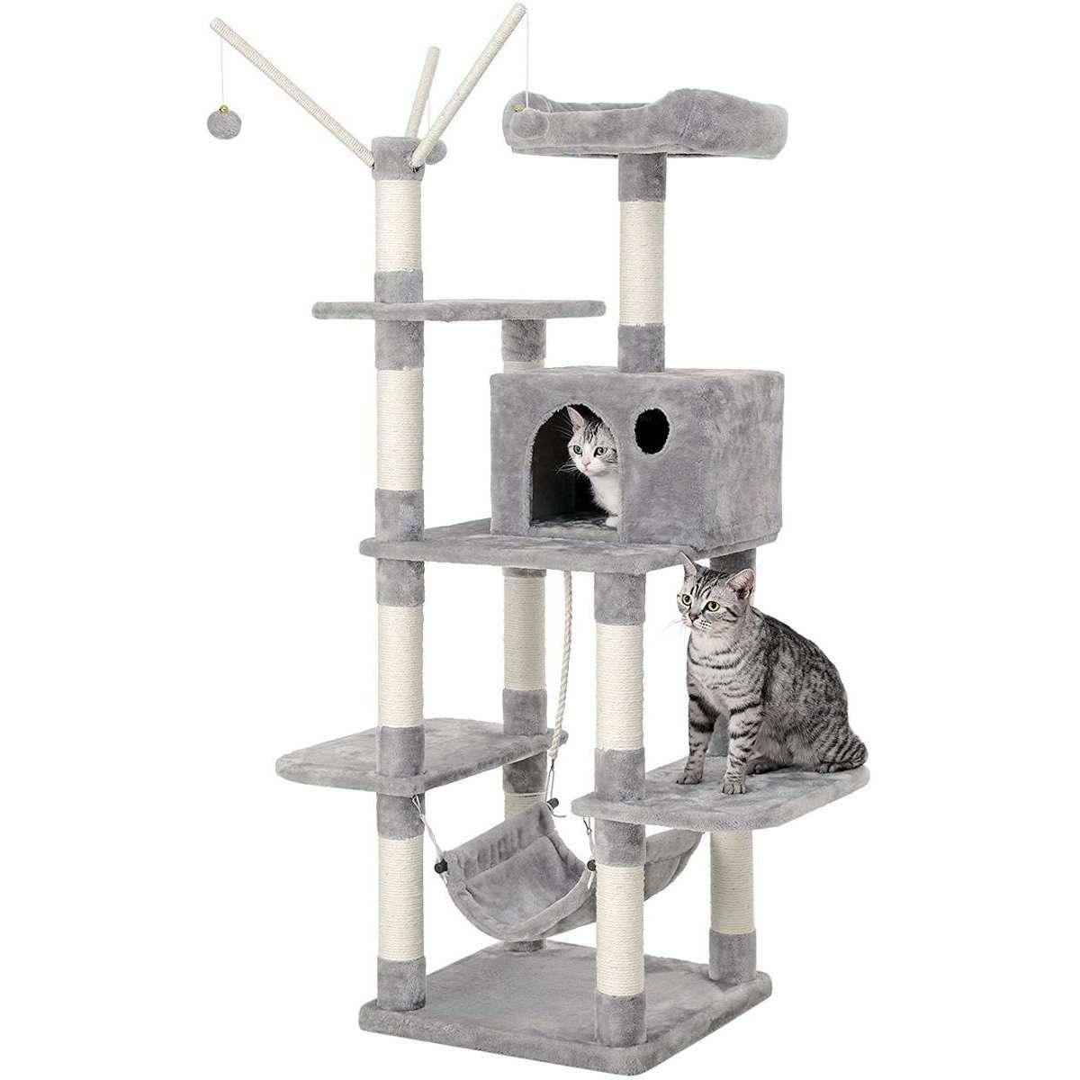 Griffoir de Nancy pour Chat Gris Clair XL - Griffoir 154 CM