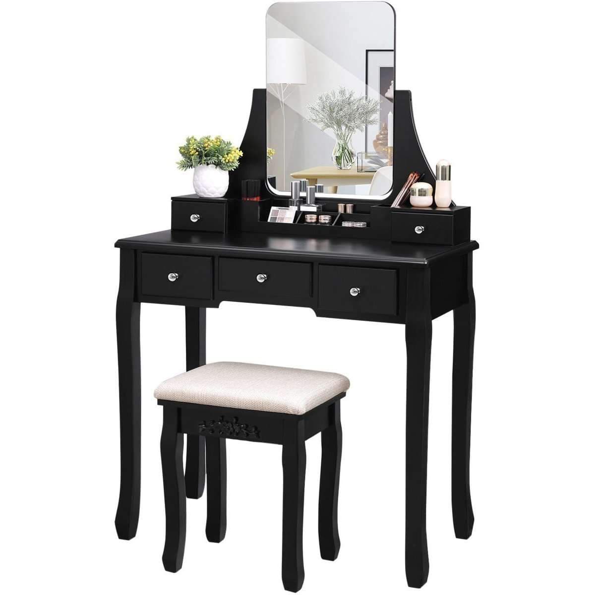 Nancy's Toluca Lake Kaptafel Met Spiegel - Make up Tafel Voor Vrouwen - Kaptafels